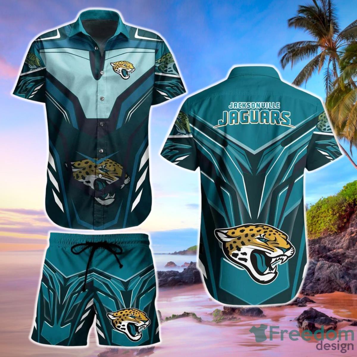 Jacksonville Jaguars Nfl Hawaiian Short Shirt Hot Trend Summer For Sports Fans Nfl Enthusiast Product Photo 1