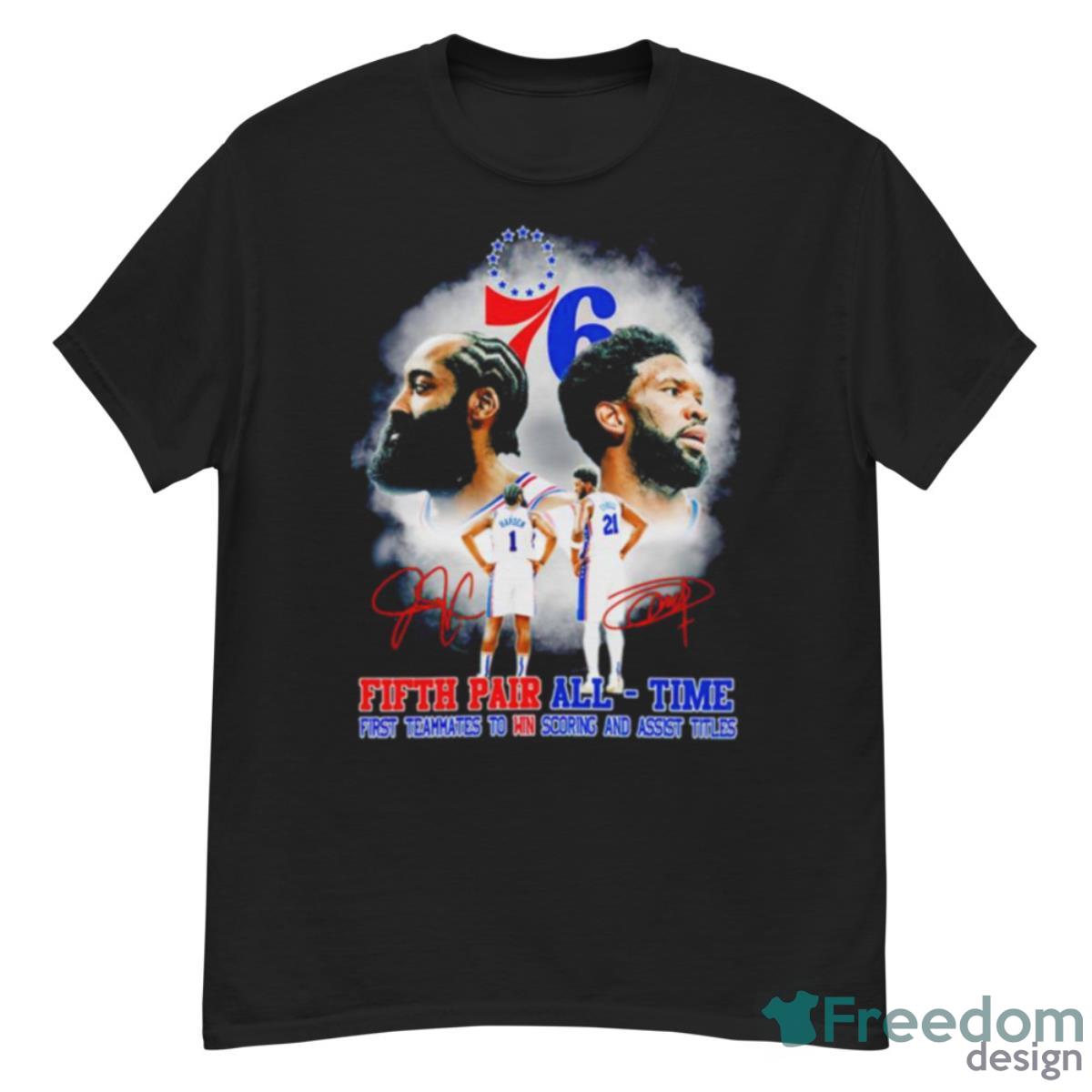 James Harden And Joel Embiid Fifth Pair All Time Signature Shirt - G500 Men’s Classic T-Shirt