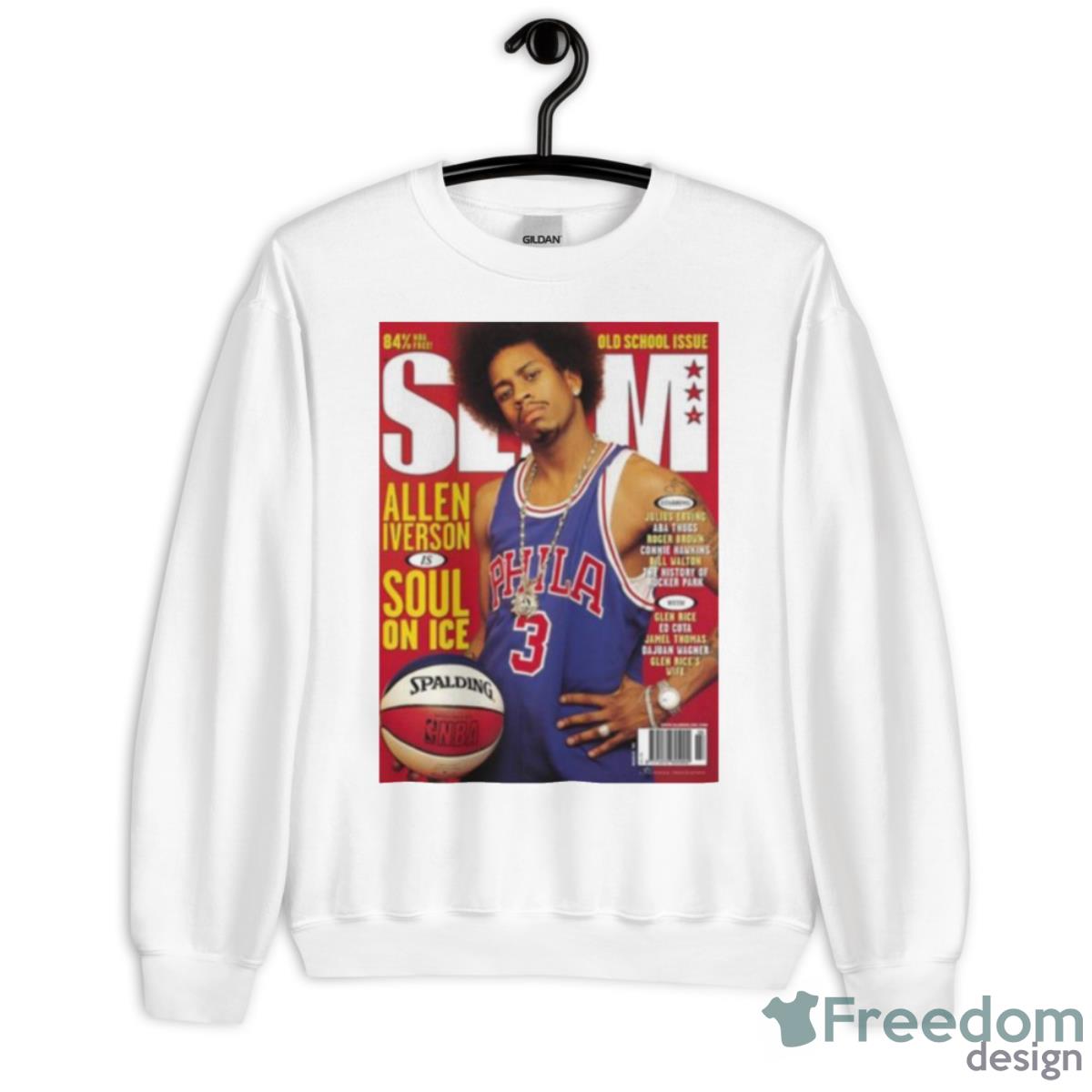 Jason Kelce’s Mitchell Ness Allen Iverson Slam Magazine Shirt - Unisex Heavy Blend Crewneck Sweatshirt