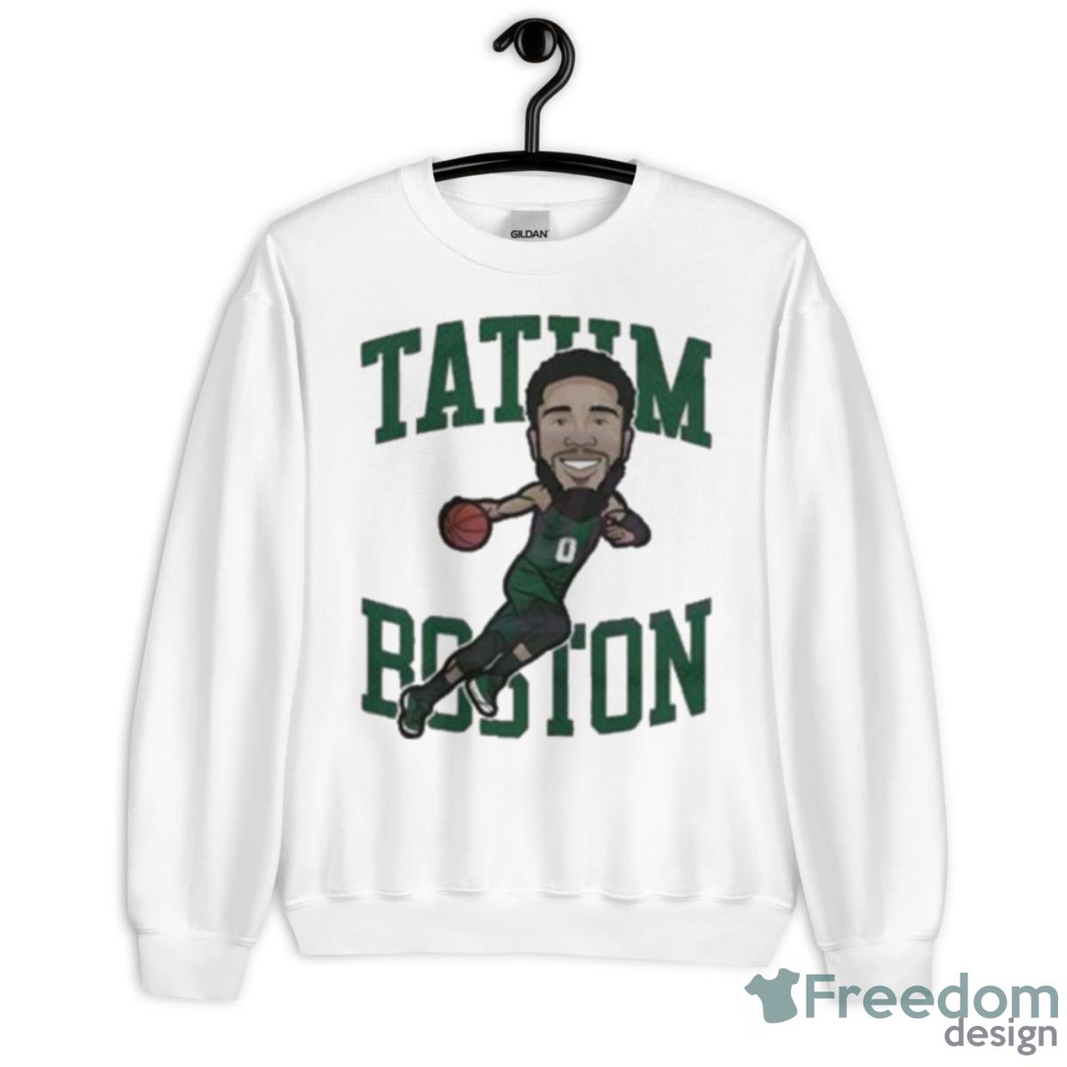 Jayson Tatum Boston Celtics Cartoon 3D Shirt Gifts For Your Favorite NFL Fan - Unisex Heavy Blend Crewneck Sweatshirt