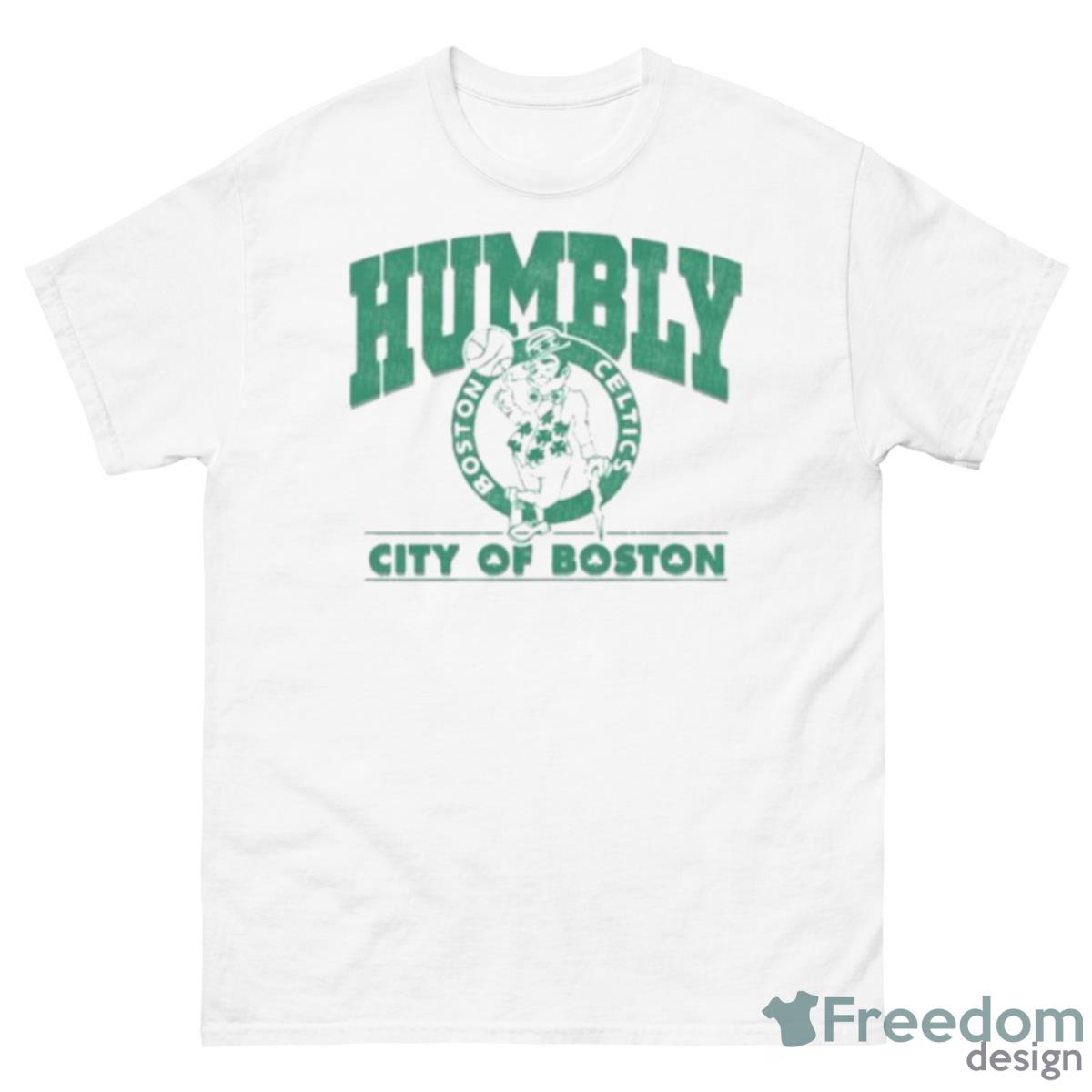 Jayson Tatum Wearing Humbly City Of Boston 2023 Shirt - 500 Men’s Classic Tee Gildan