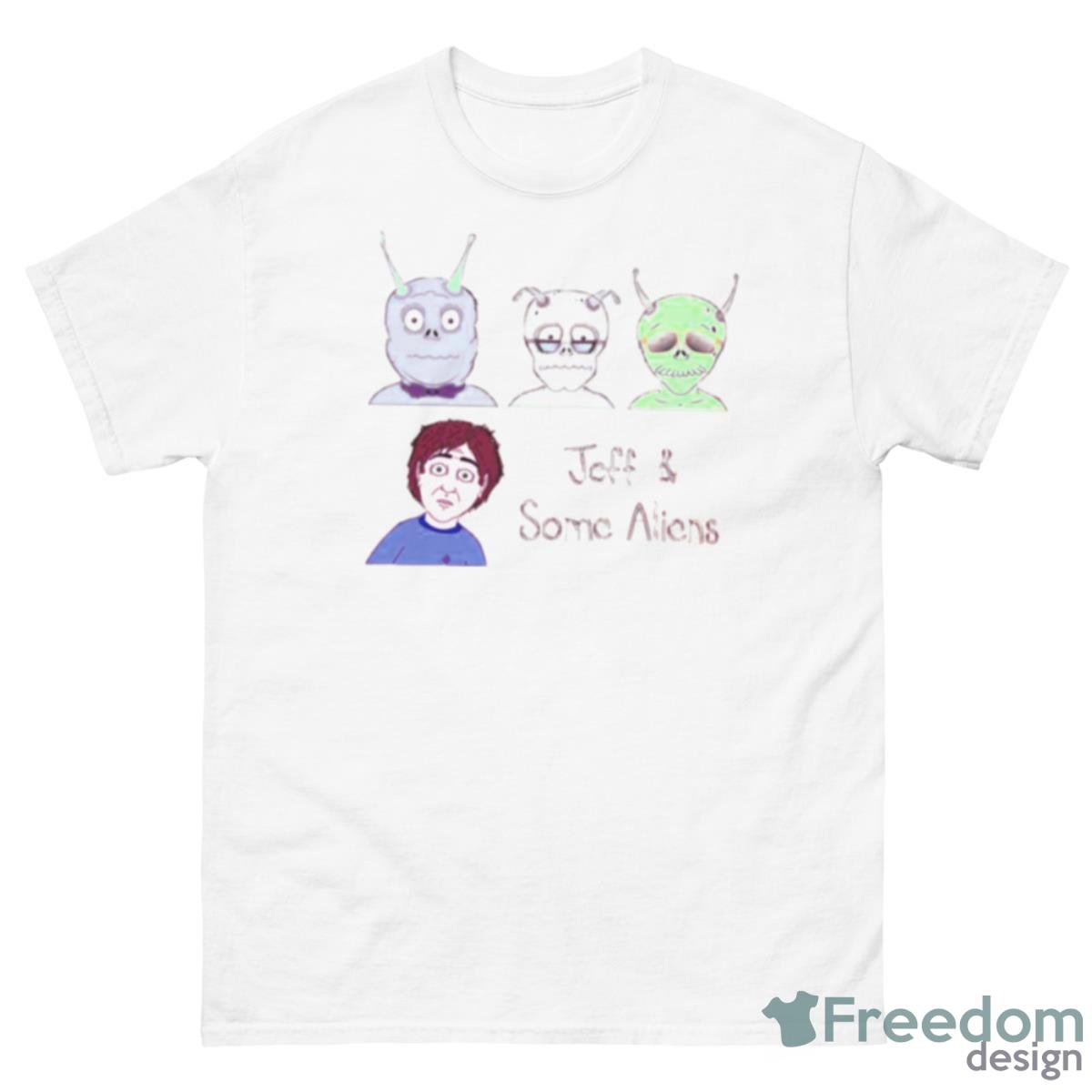 Jeff & Some Aliens Cartoon Shirt - 500 Men’s Classic Tee Gildan
