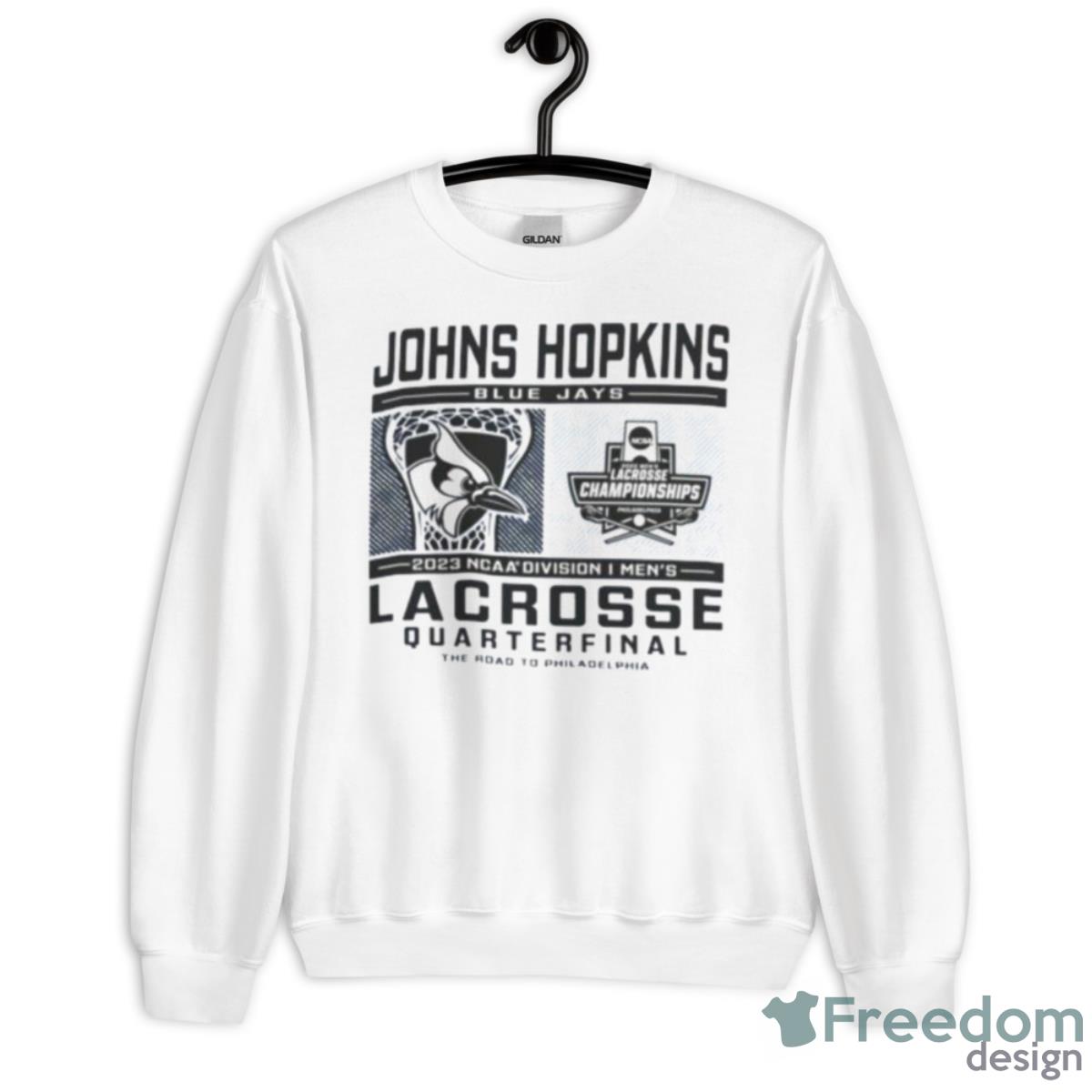 Johns Hopkins Blue Jays 2023 NCAA Division I Lacrosse Quarterfinal Shirt - Unisex Heavy Blend Crewneck Sweatshirt