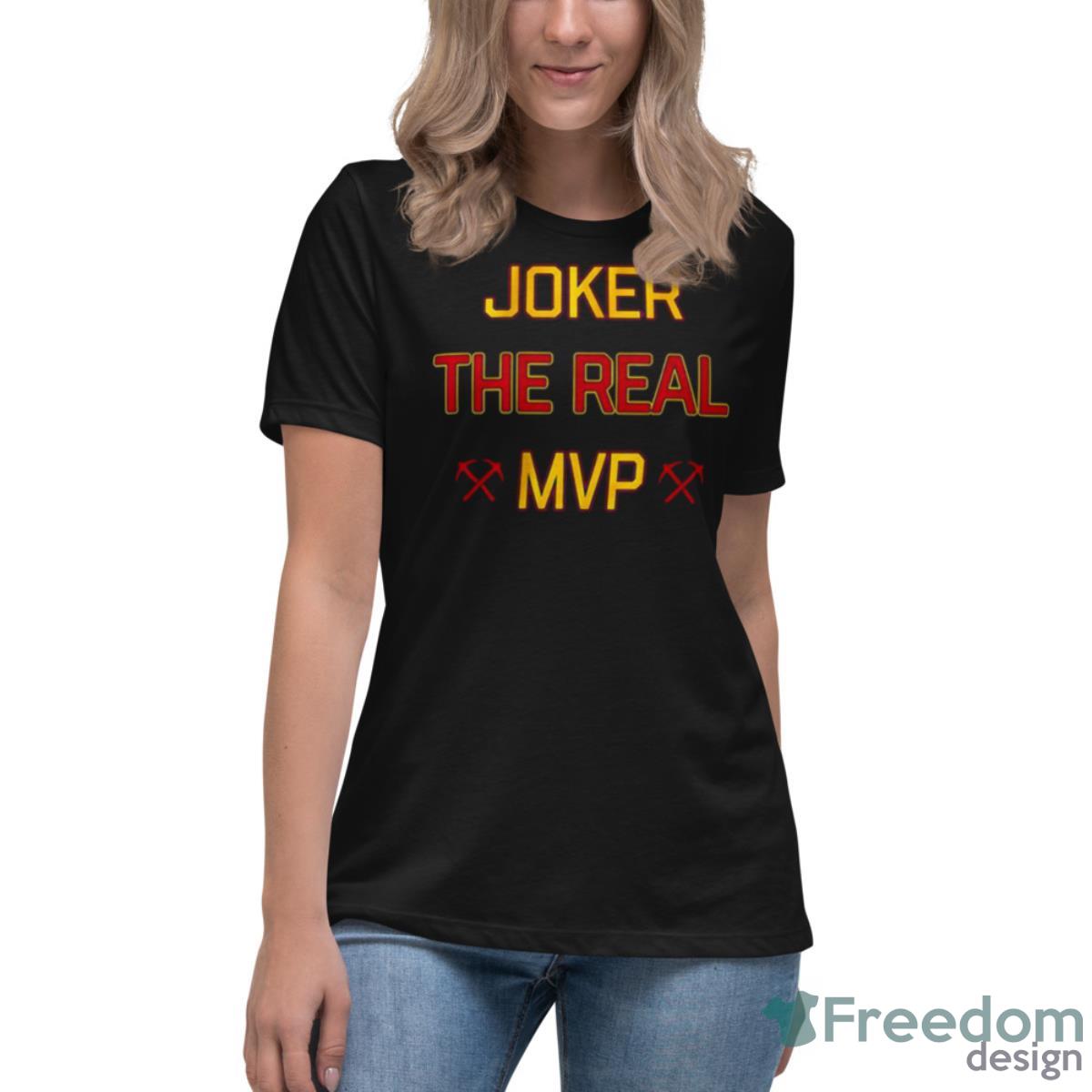 Joker The Real MVP Denver Basketball Shirt - Womens Relaxed Short Sleeve Jersey Tee Joker The Real MVP Denver Basketball Shirt - Womens Relaxed Short Sleeve Jersey Tee