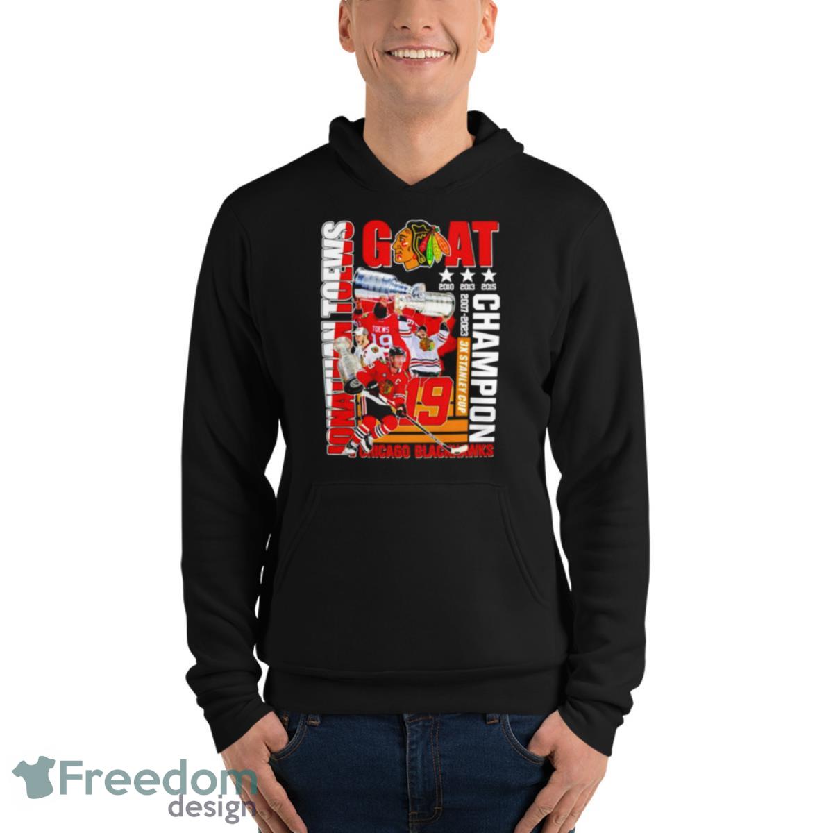 Jonathan Toews 3X Stanley Cup Champion Chicago Blackhawks Shirt image Jonathan Toews 3X Stanley Cup Champion Chicago Blackhawks Shirt - Unisex Fleece Pullover Hoodie