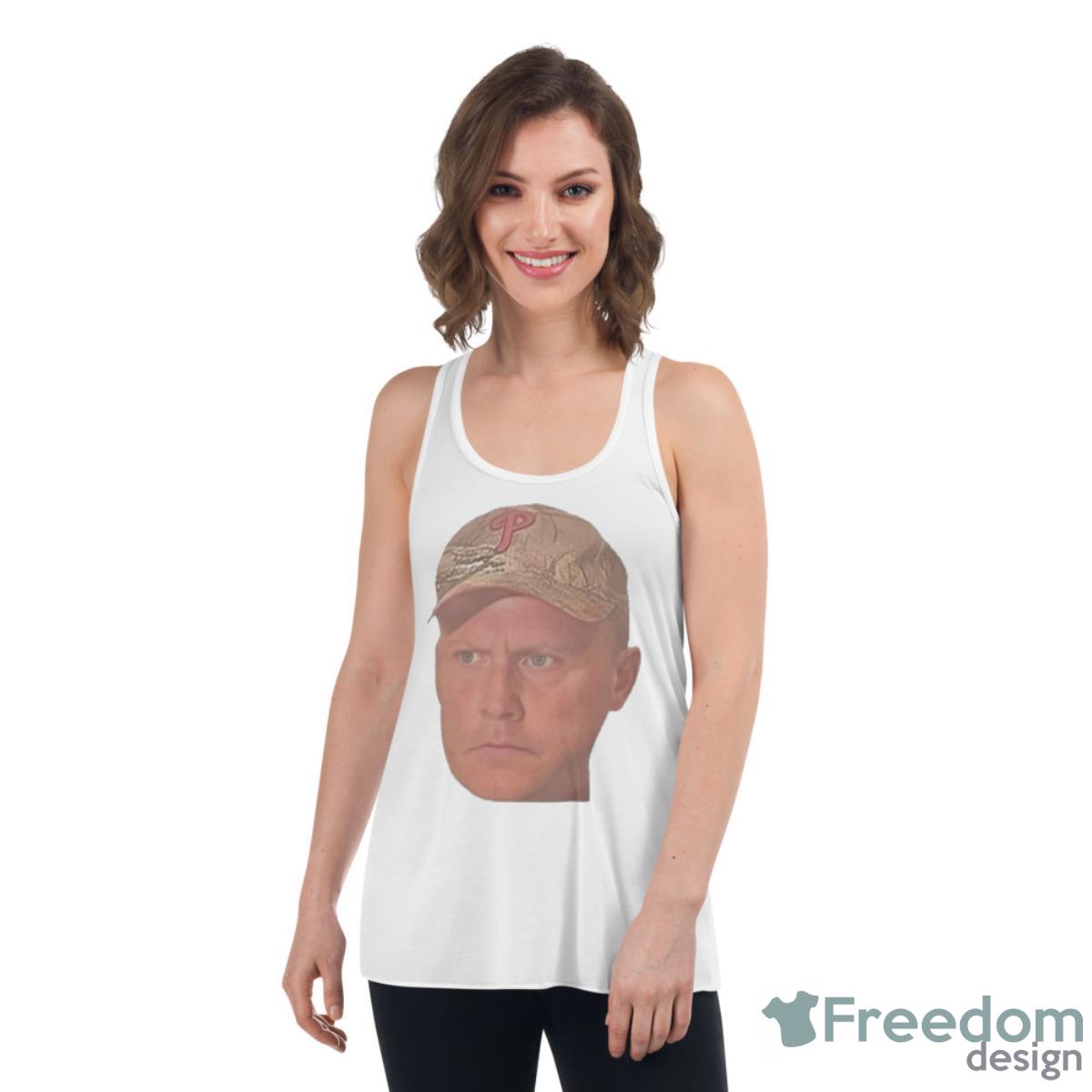 Jordie Jordan Wearing Jeff Ridgway Psycho Dad Face Shirt - Womens Flowy Racerback Tank Jordie Jordan Wearing Jeff Ridgway Psycho Dad Face Shirt - Womens Flowy Racerback Tank
