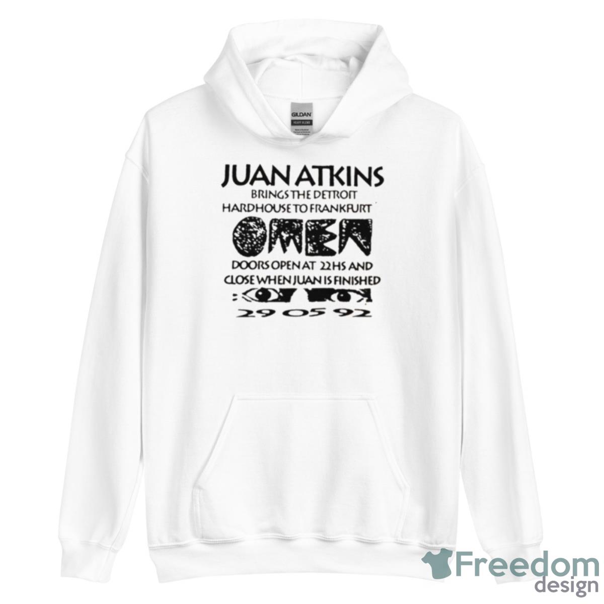 Juan Atkins Flyer Shirt - Unisex Heavy Blend Hooded Sweatshirt Juan Atkins Flyer Shirt - Unisex Heavy Blend Hooded Sweatshirt