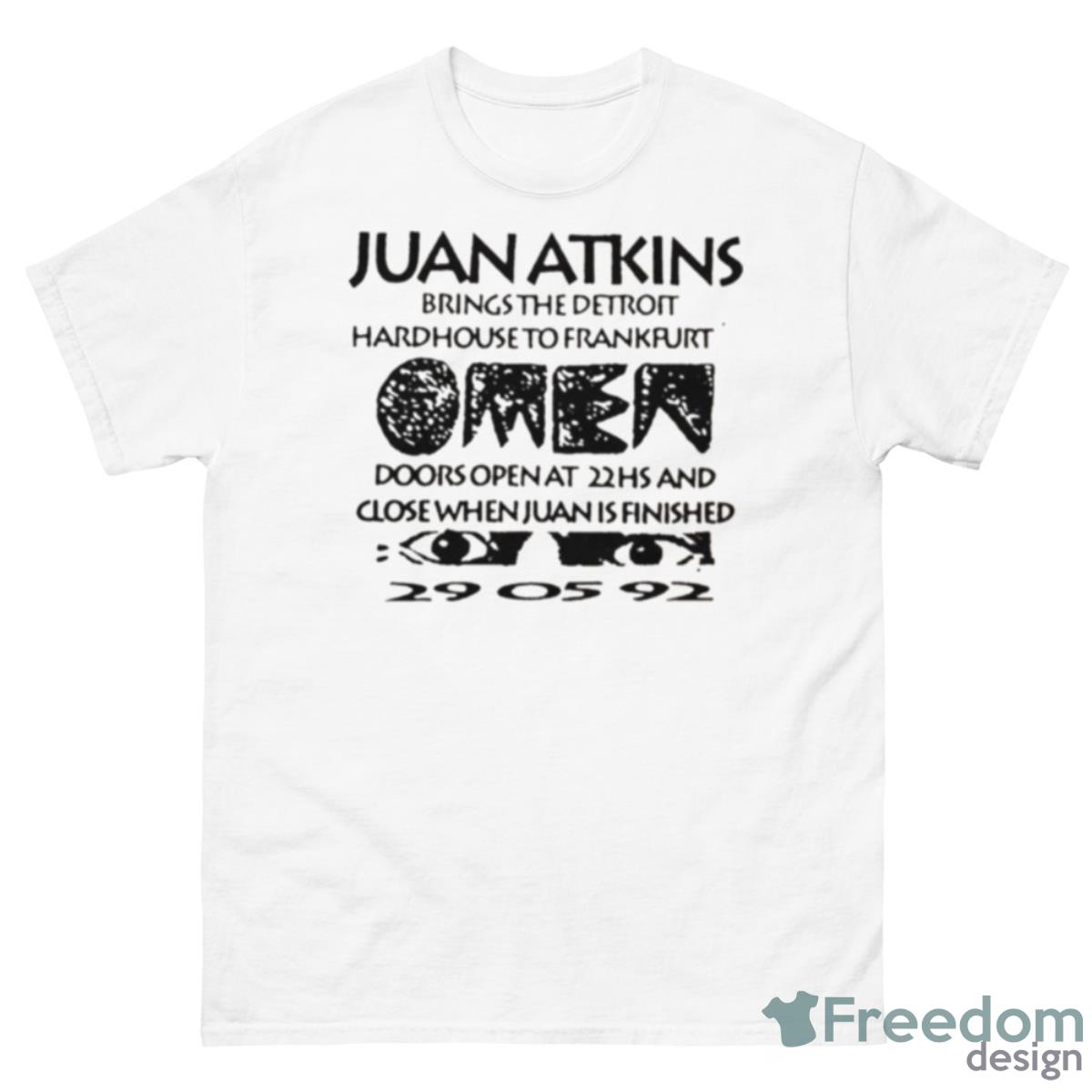 Juan Atkins Flyer Shirt - 500 Men’s Classic Tee Gildan