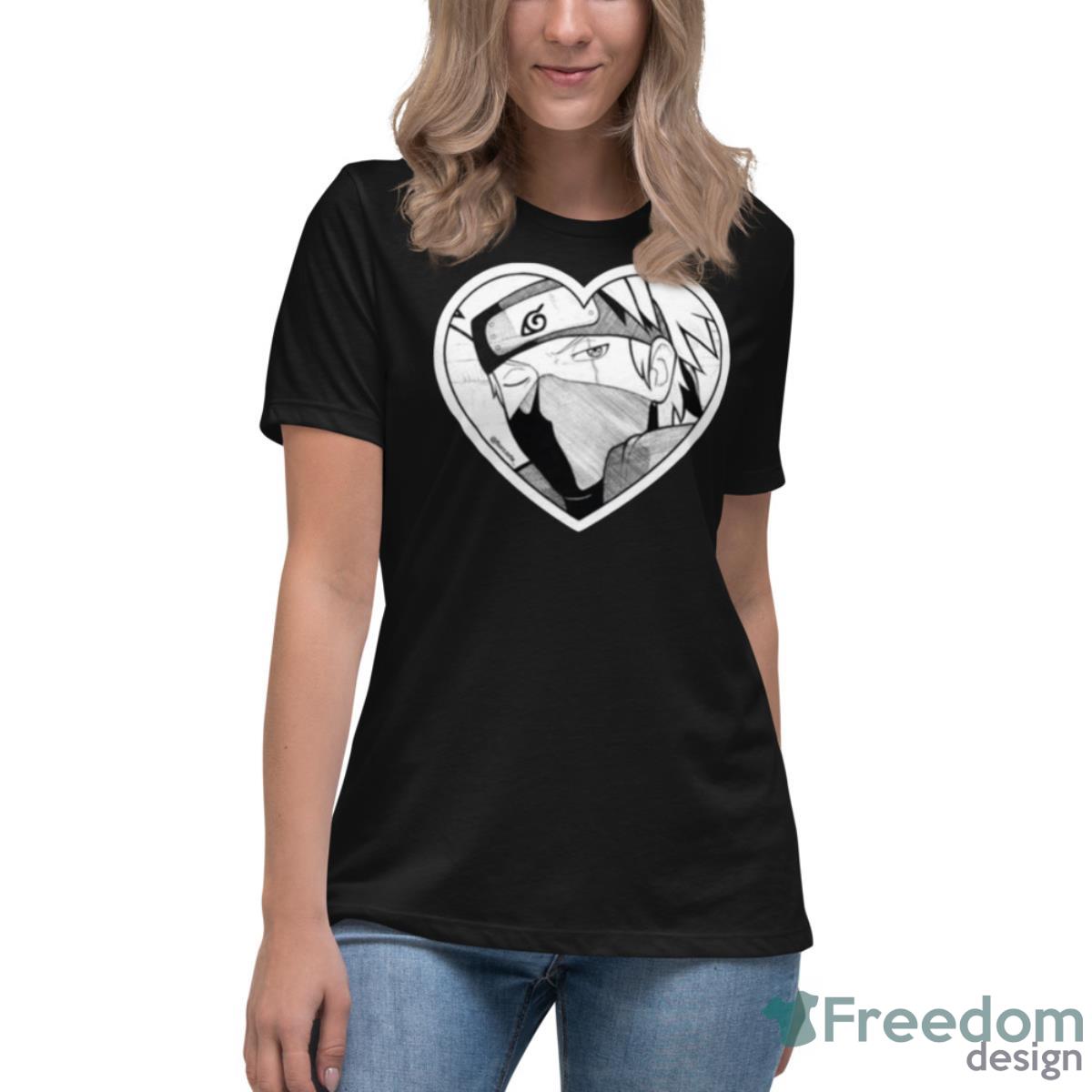 Kakashi Heart Naruto Shippuden Shirt - Womens Relaxed Short Sleeve Jersey Tee Kakashi Heart Naruto Shippuden Shirt - Womens Relaxed Short Sleeve Jersey Tee