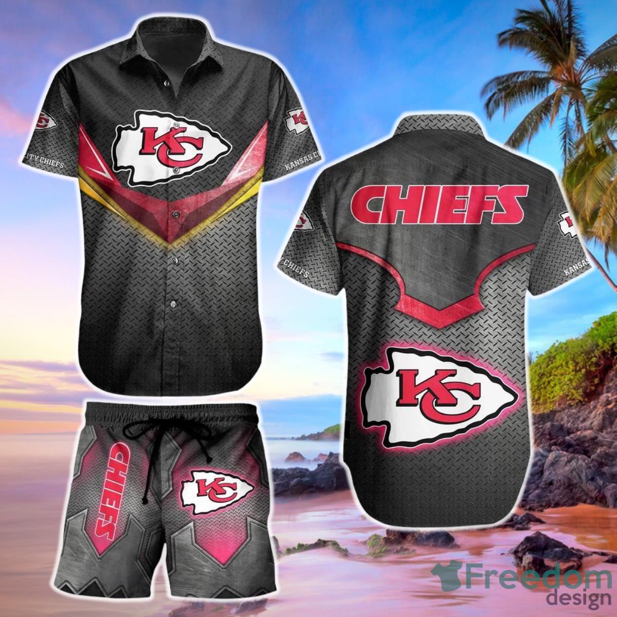 Kansas City Chiefs Nfl Football Hawaiian Shirt And Short Beach Shirt Short Style For Big Fans Product Photo 1