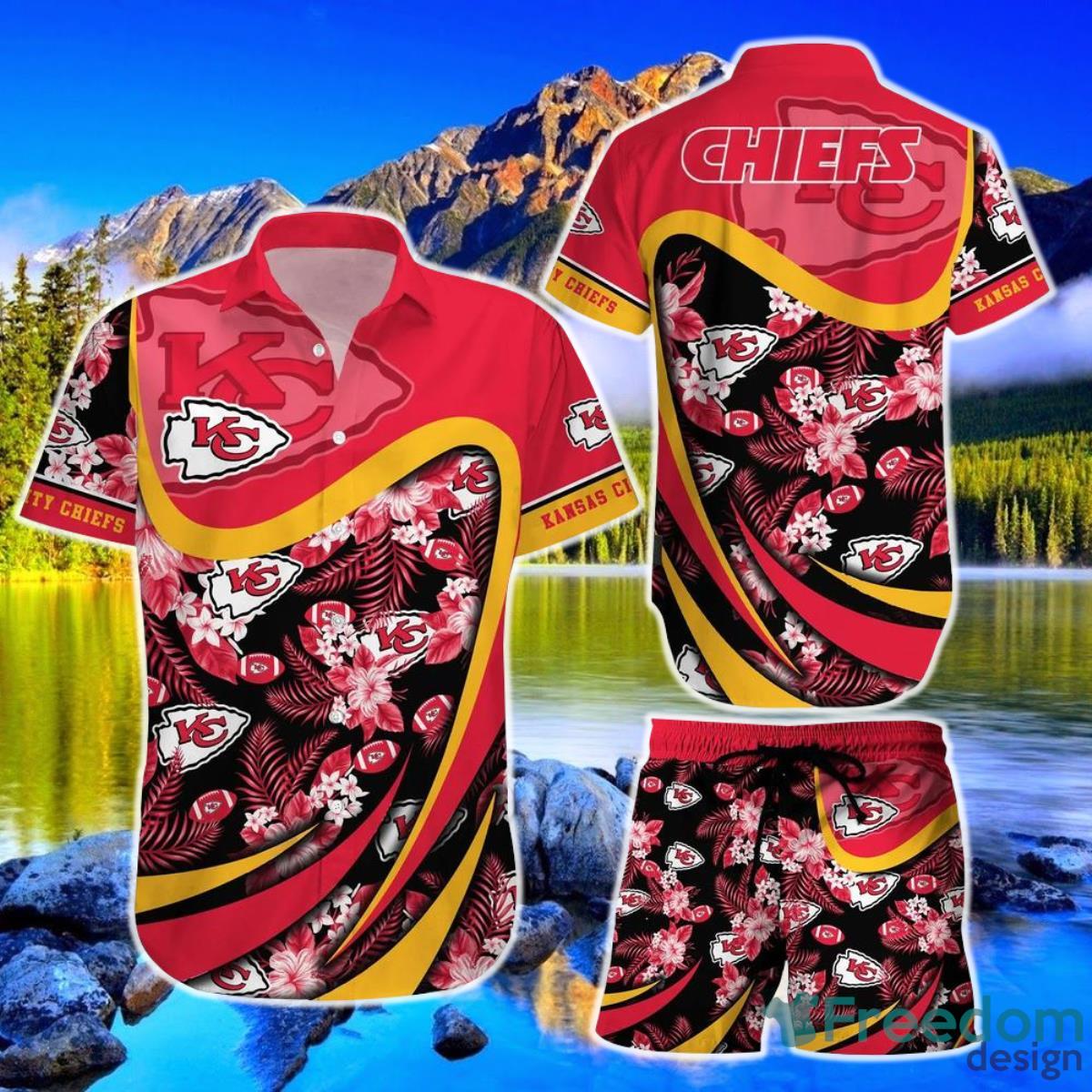 Kansas City Chiefs Nfl Football Hawaiian Shirt And Short Graphic Summer The Champion Product Photo 1