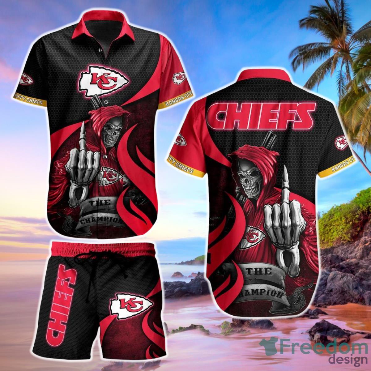 Kansas City Chiefs Nfl Football Hawaiian Shirt And Short Graphic Summer Tropical Pattern New Gift For Men Women Product Photo 1