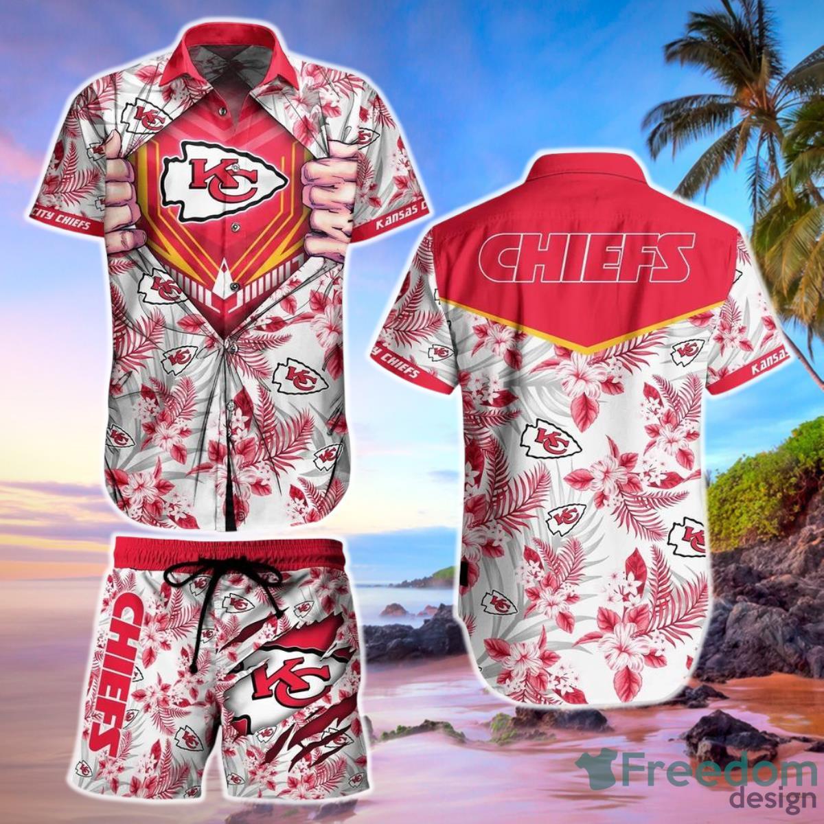 Kansas City Chiefs Nfl Football Hawaiian Shirt And Short New Summer For Big Fans Gift For Men Women Product Photo 1