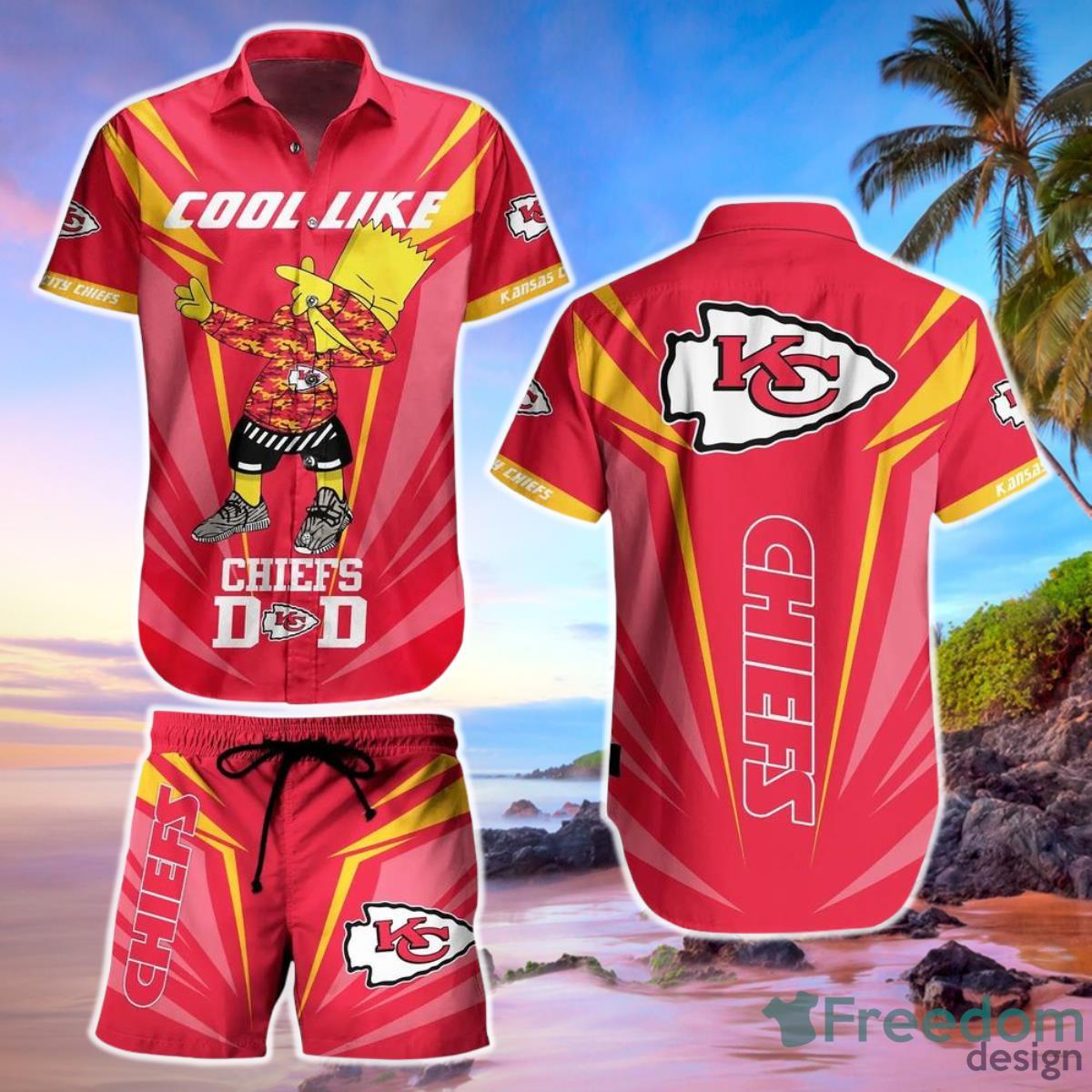 Kansas City Chiefs Nfl Hawaiian Shirt And Short Bart Simpson Summer Perfect Gift For Fans Nfl Product Photo 1