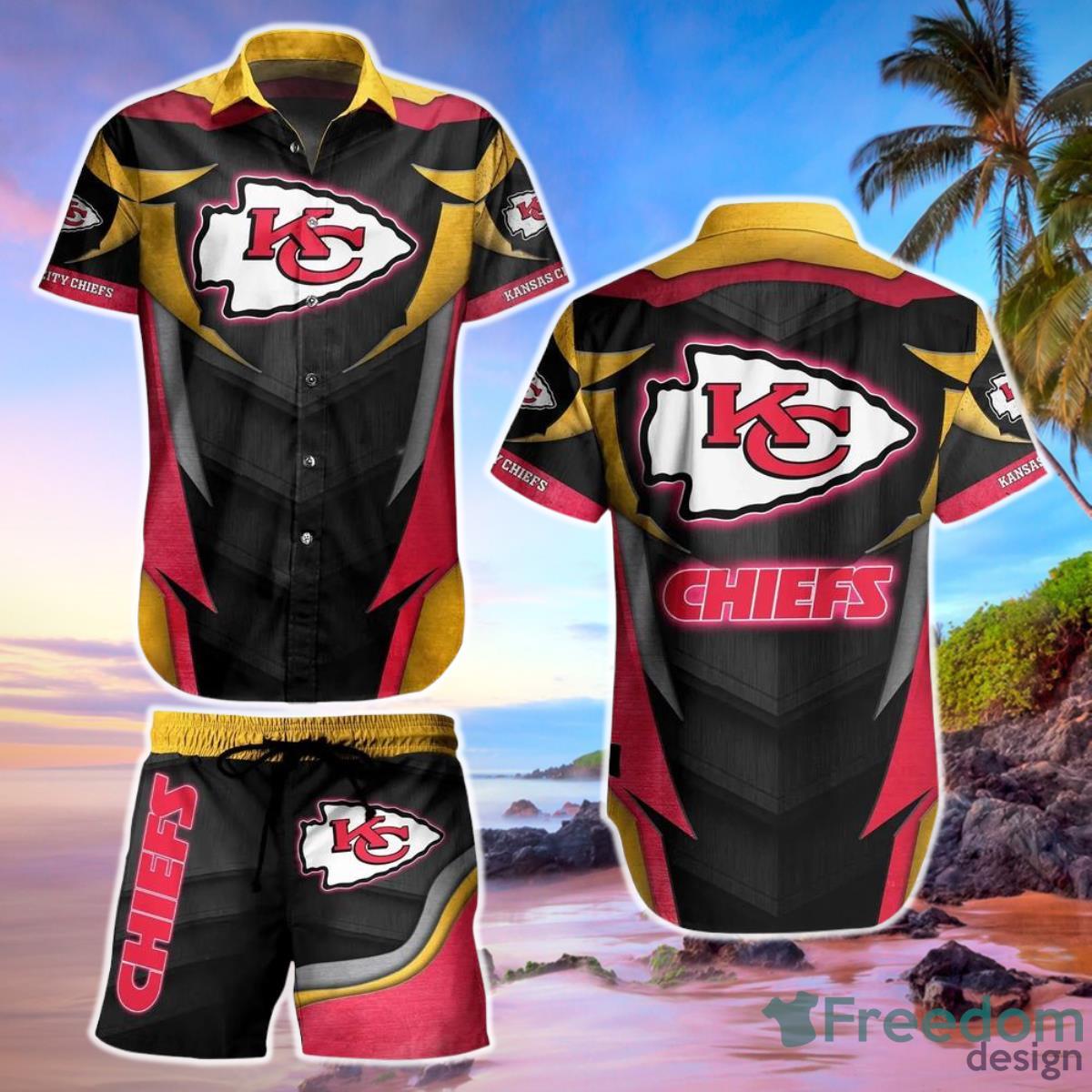 Kansas City Chiefs Nfl Hawaiian Shirt And Short Summer Perfect Gift For Fans Product Photo 1