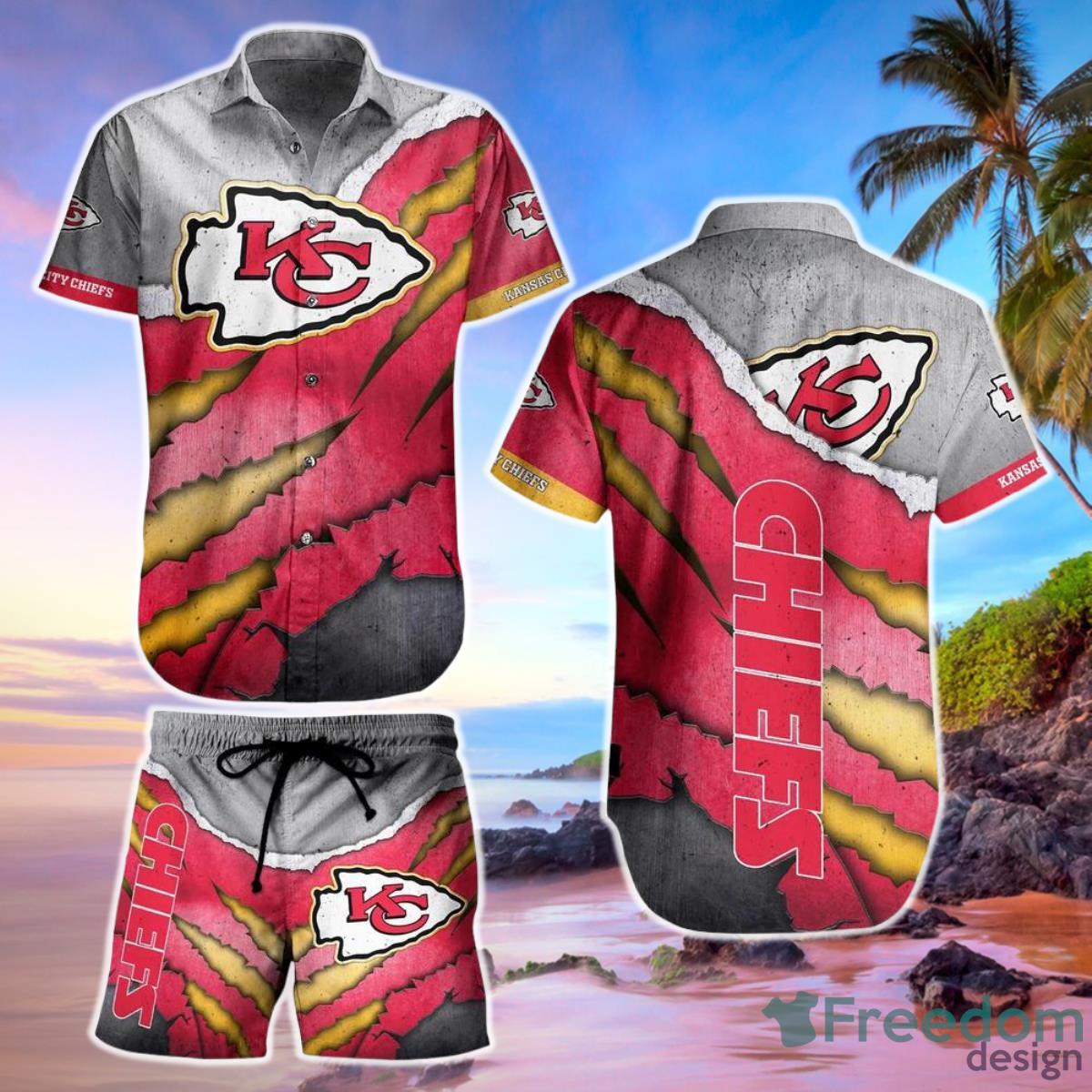 Kansas City Chiefs Nfl Hawaiian Shirt And Short Summer Vintage Beach Shirt For Your Loved Ones Product Photo 1