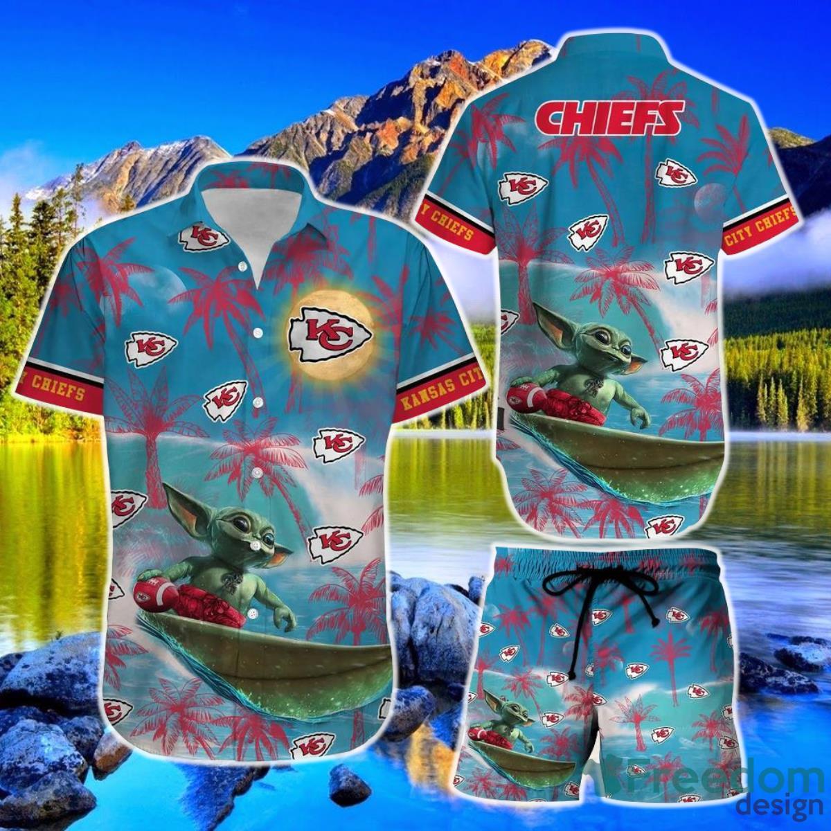 Kansas City Chiefs Nfl Hawaiian Shirt And Short Tropical Pattern Beach Product Photo 1