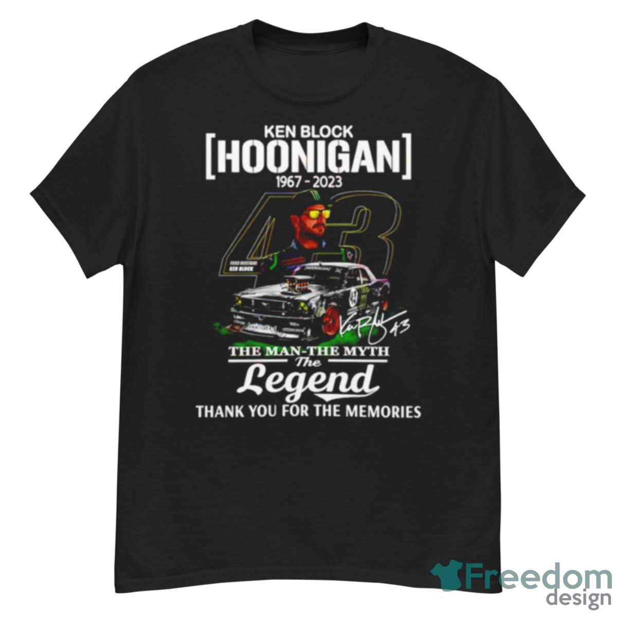 Ken Block Hoonigan 1967 2023 The Man The Myth The Legend Signature Shirt - G500 Men’s Classic T-Shirt