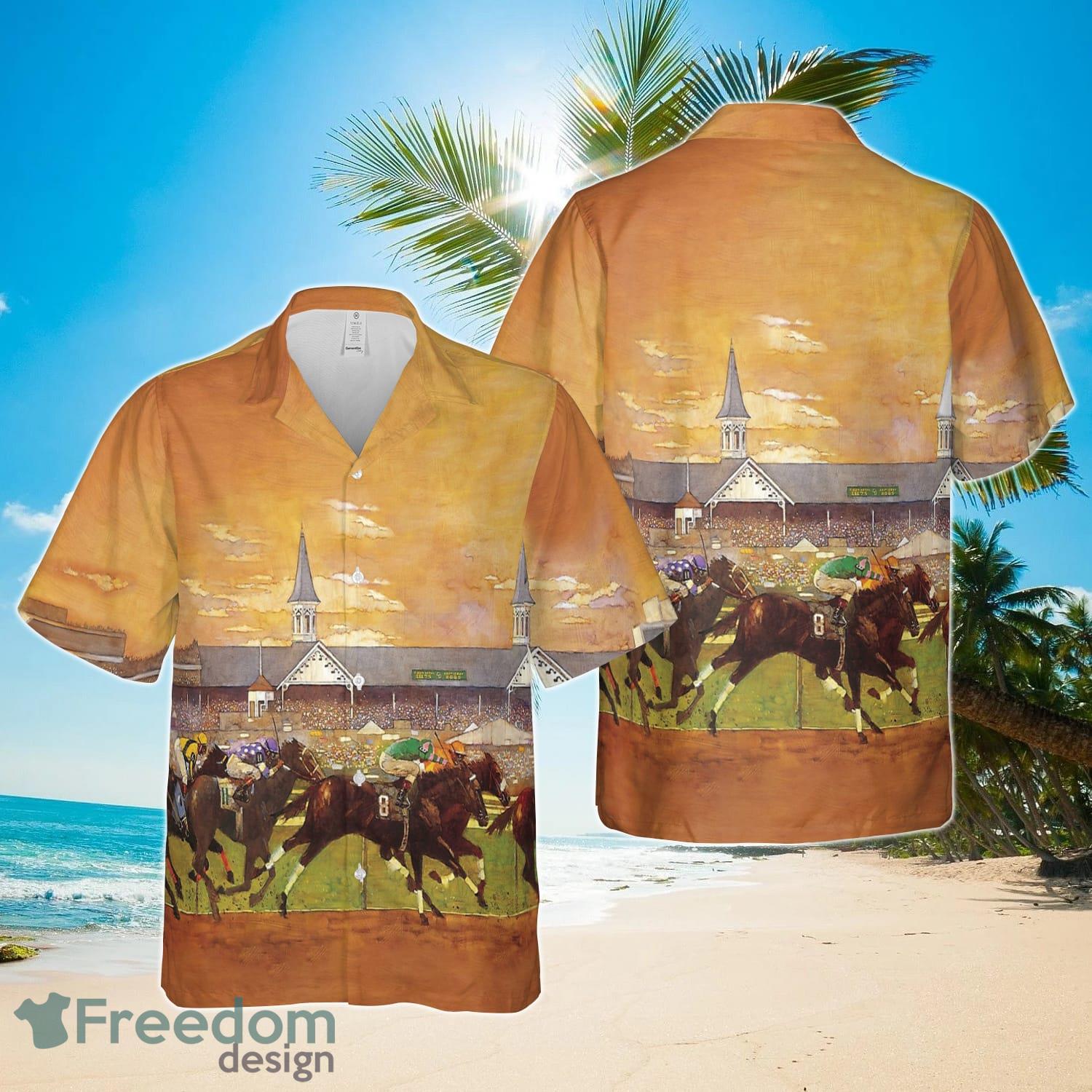 Kentucky Derby Horse Racing 3D Hawaiian Shirt Product Photo 1