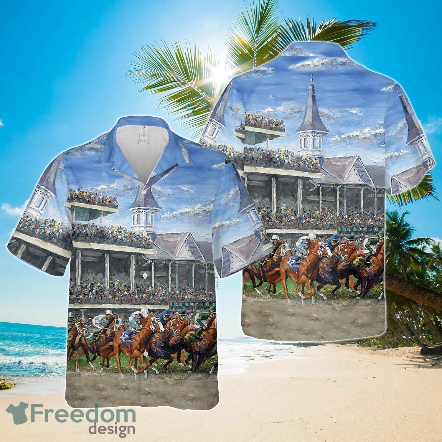 Kentucky Derby Horse Racing Hawaiian Shirt Product Photo 1