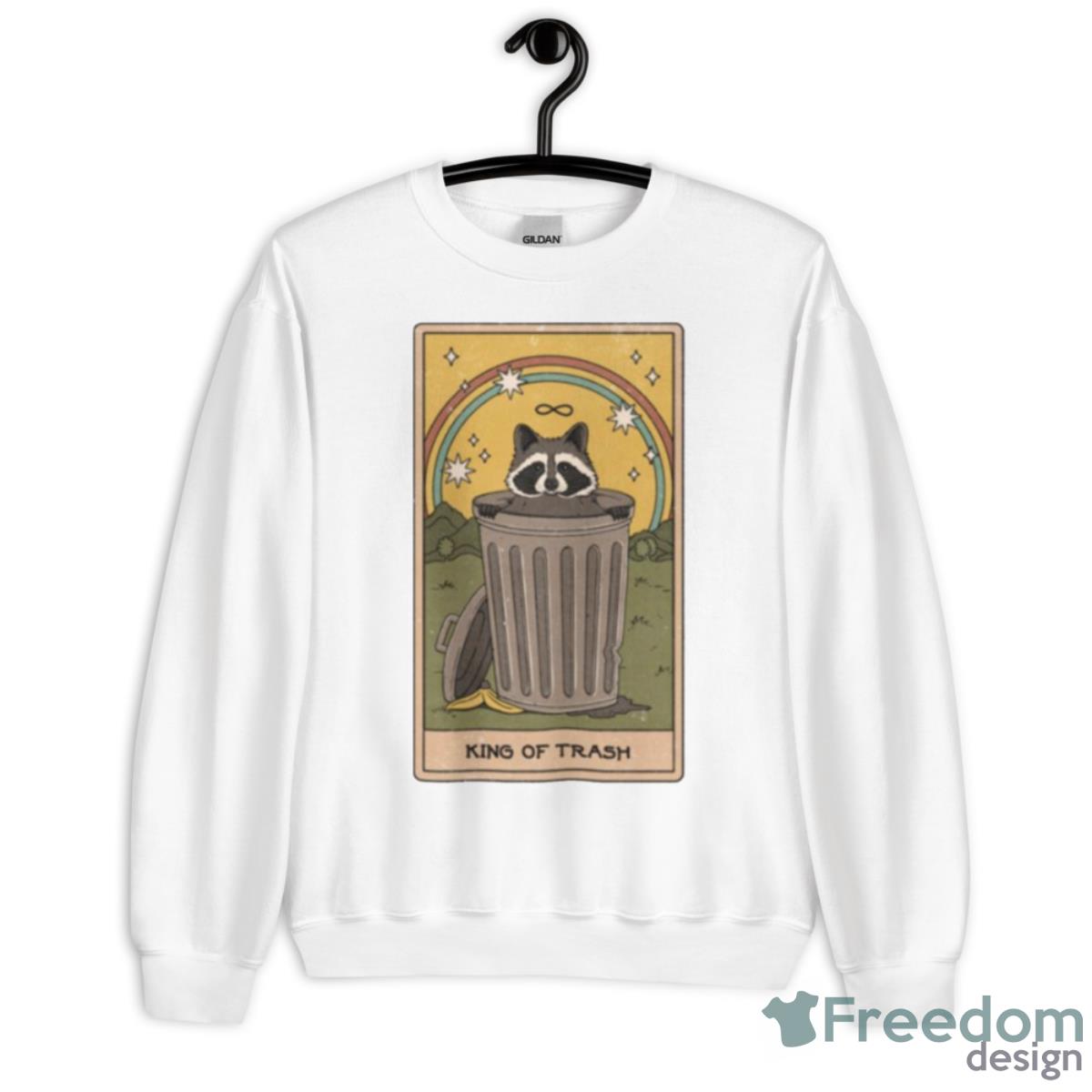 King Of Trash Tarot Raccoon Shirt - Unisex Heavy Blend Crewneck Sweatshirt