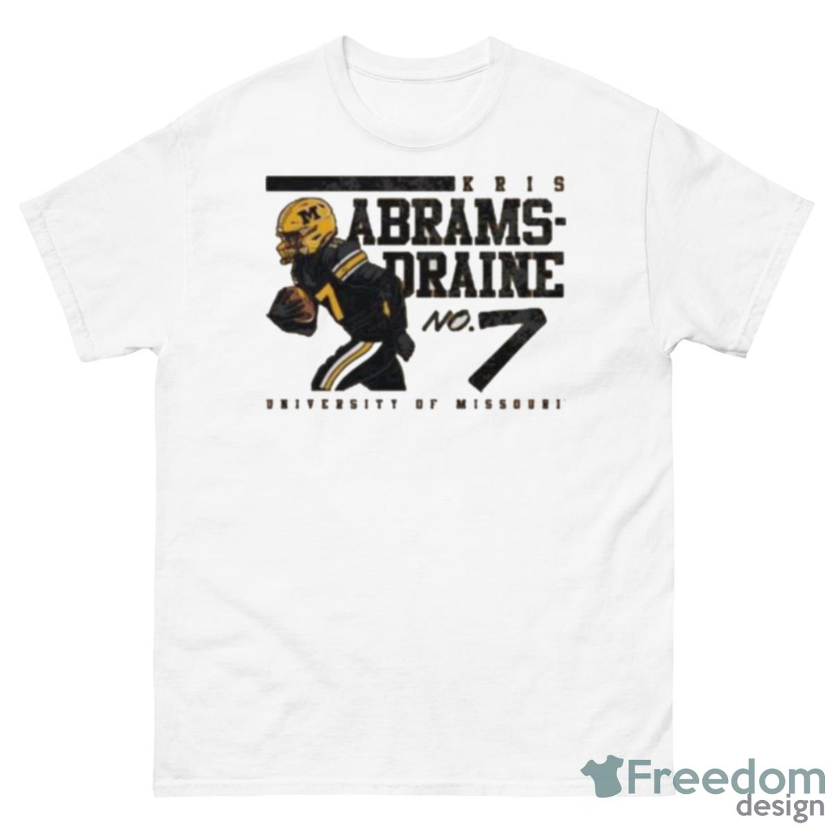 Kristopher Abrams Draine No 7 University Of Missouri Shirt - 500 Men’s Classic Tee Gildan