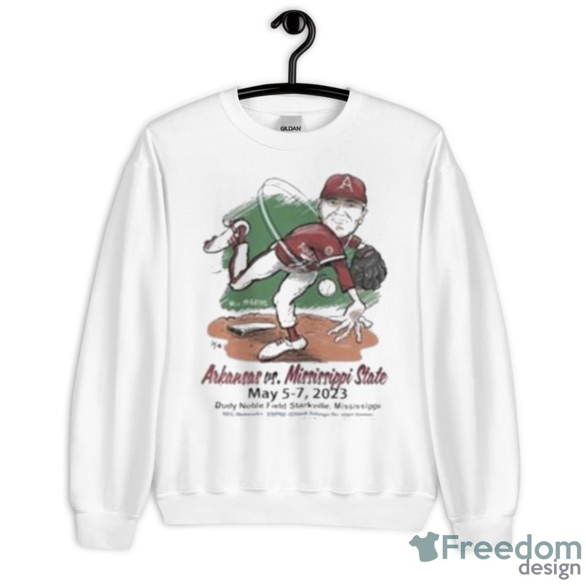 L Arkansas Vs Mississippi State May 5 7 2023 Dudy Noble Field Starkville Shirt - Unisex Heavy Blend Crewneck Sweatshirt