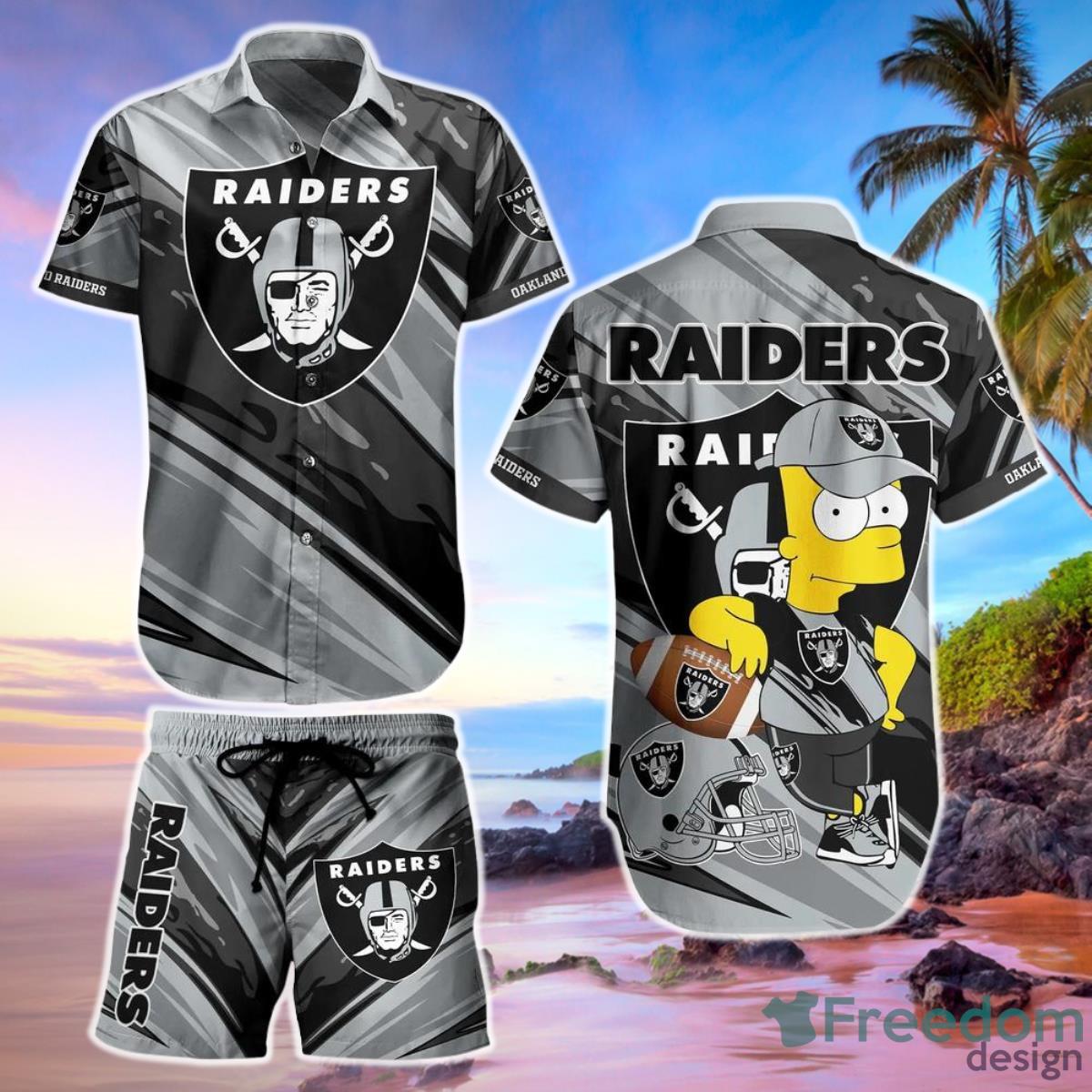 Las Vegas Raiders Football NFL Hawaiian Shirt Bart Simpson Summer Gift For Men Women Fans Product Photo 1