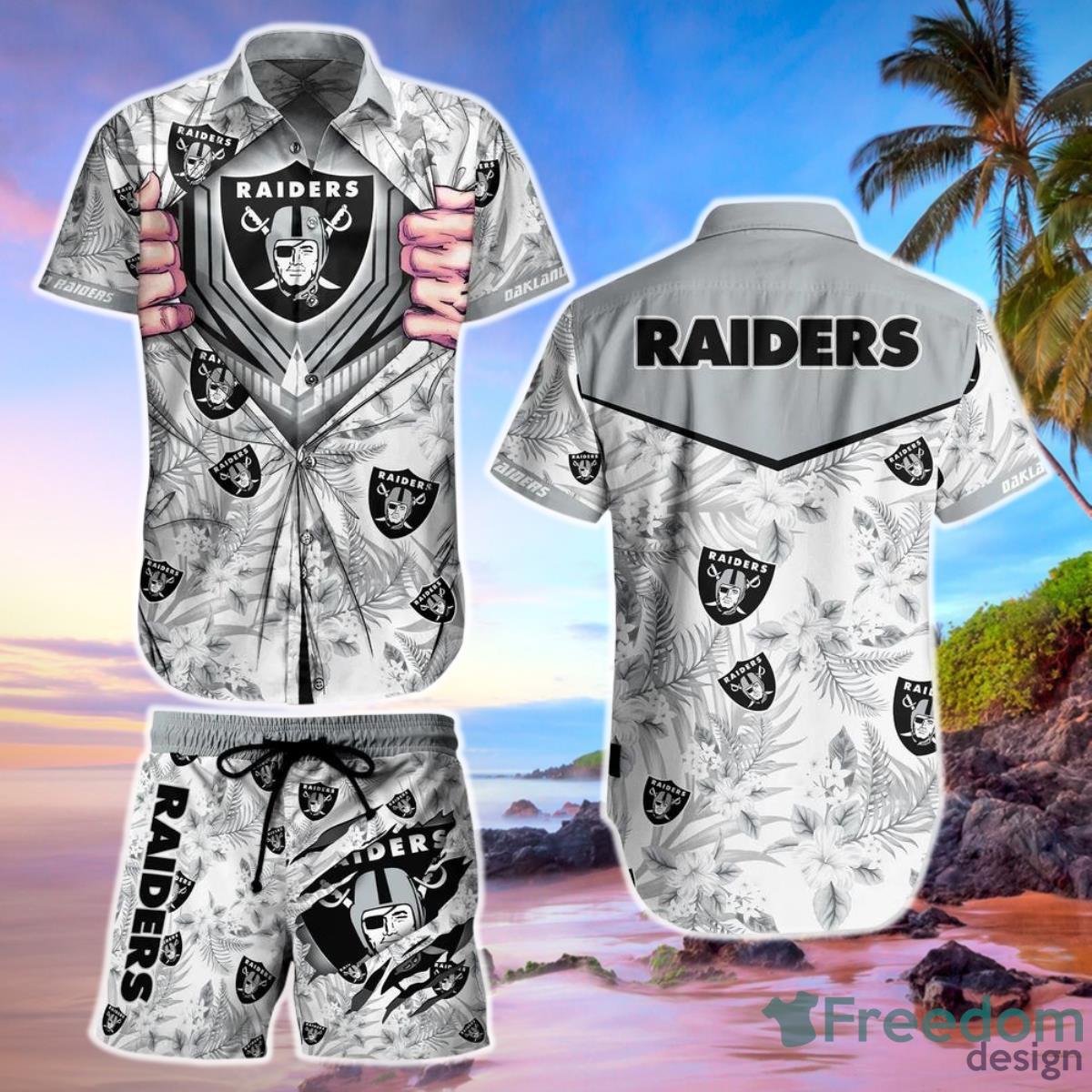 Las Vegas Raiders NFL Flower Classic Full Printed Hawaiian Shirt - Limotees