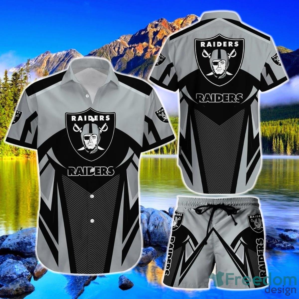 Las Vegas Raiders NFL Hawaiian Shirt And Short Best Gift For Football NFL Fans Product Photo 1