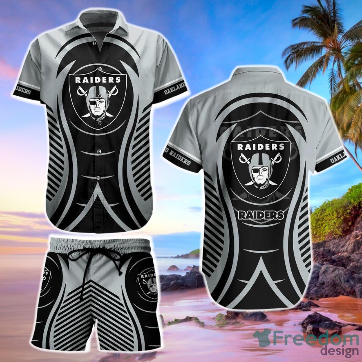 Las Vegas Raiders NFL Hawaiian Shirt And Short New Collection Summer Best Gift For Big Fans Product Photo 1