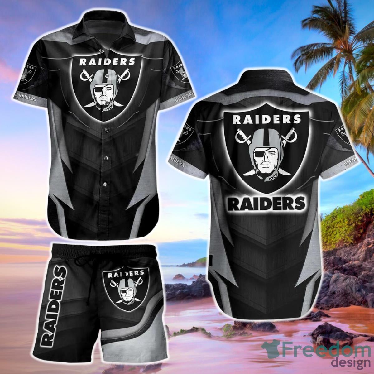 Las Vegas Raiders NFL Hawaiian Shirt And Short Summer Perfect Gift For Fans Product Photo 1