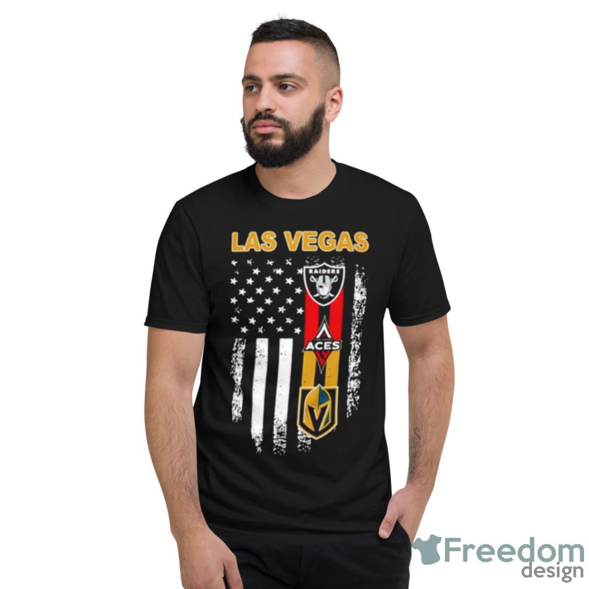 Las Vegas Sport Teams USA Flag Shirt - Short Sleeve T-Shirt