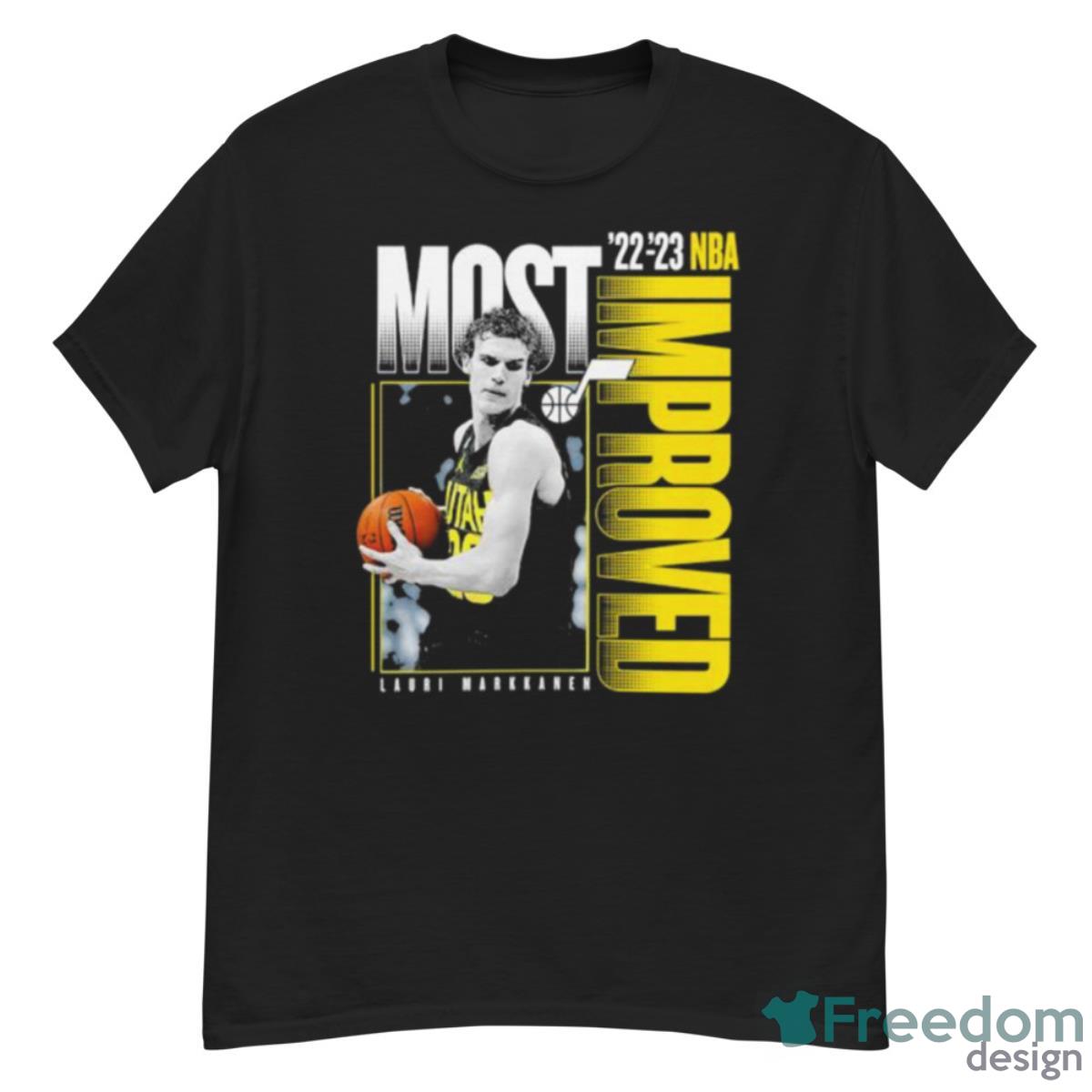 Lauri Markkanen Utah Jazz 2023 NBA Most Improved Player Of The Year Run Shirt - G500 Men’s Classic T-Shirt