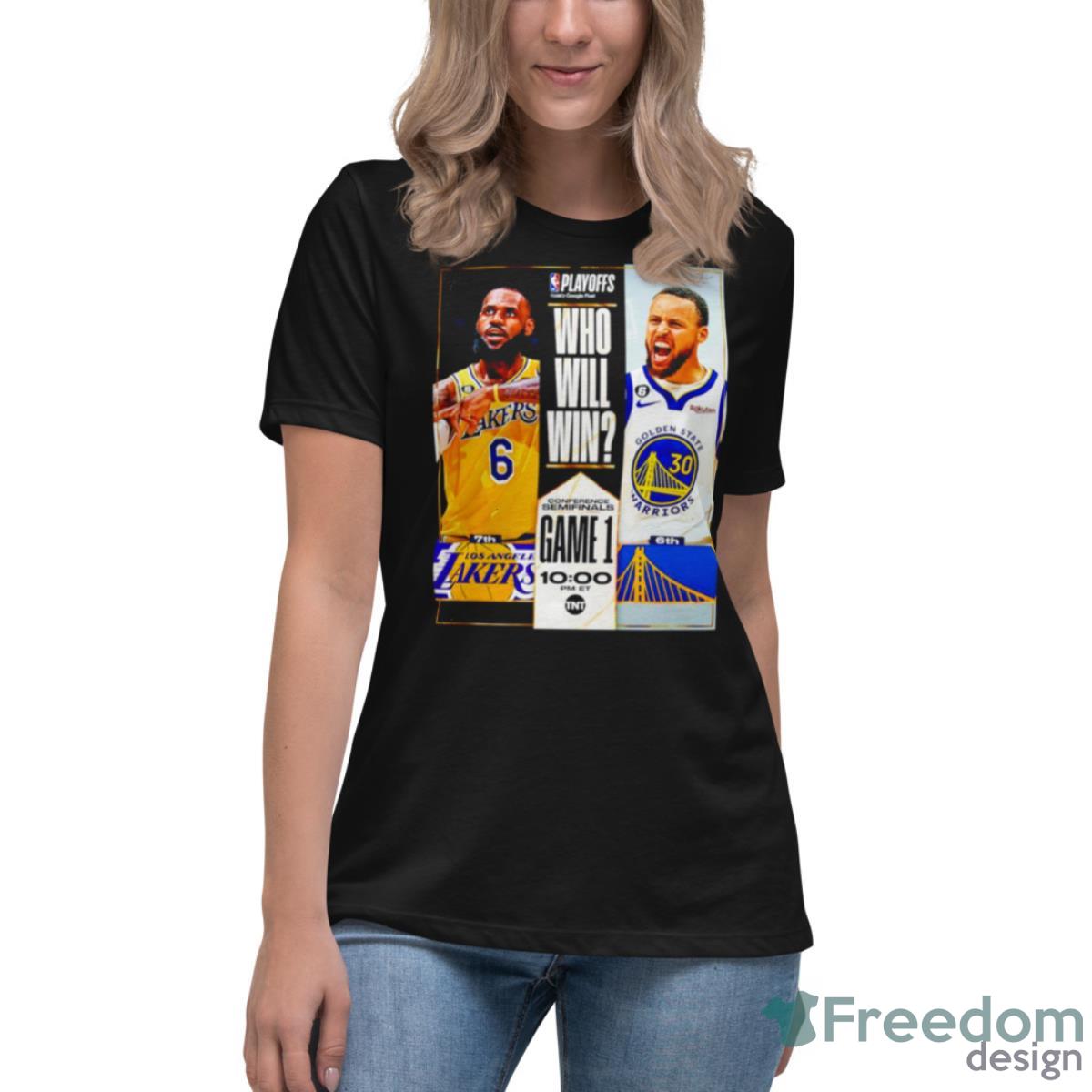 LeBron James Vs Stephen Curry Who Will Win Shirt - Womens Relaxed Short Sleeve Jersey Tee LeBron James Vs Stephen Curry Who Will Win Shirt - Womens Relaxed Short Sleeve Jersey Tee