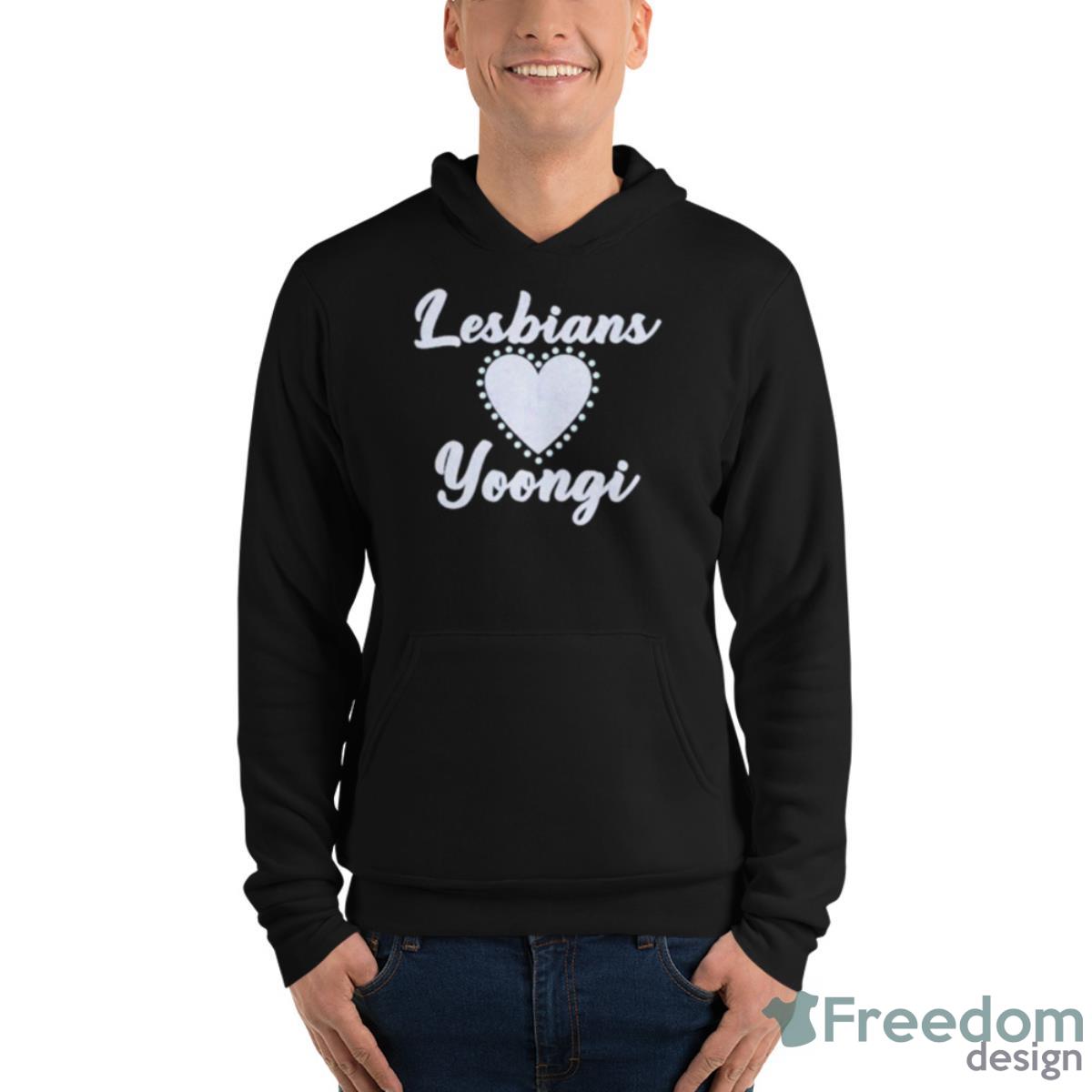 Lesbians Love Yoongi Shirt - Unisex Fleece Pullover Hoodie Lesbians Love Yoongi Shirt - Unisex Fleece Pullover Hoodie