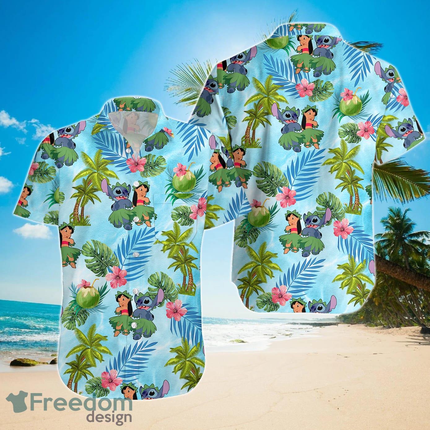 Lilo & Stitch Palm Tree Disney Hawaiian Shirt Product Photo 1