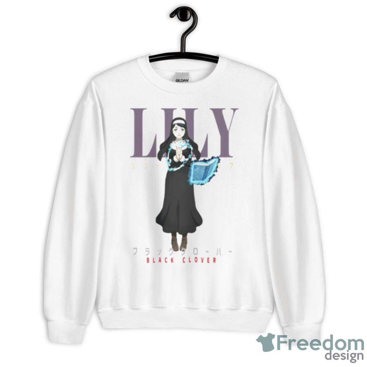Lily Black Clover Femal Character Anime Shirt - Unisex Heavy Blend Crewneck Sweatshirt