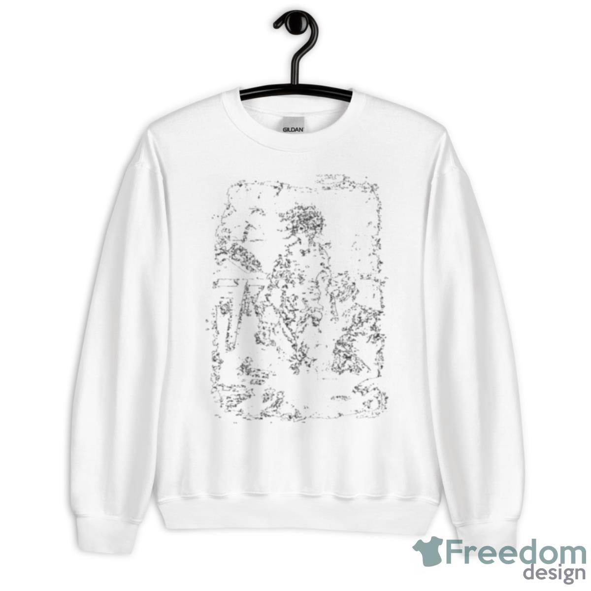 Line Art Of Gabimaru Hell’s Paradise Jigokuraku Bnw Shirt - Unisex Heavy Blend Crewneck Sweatshirt
