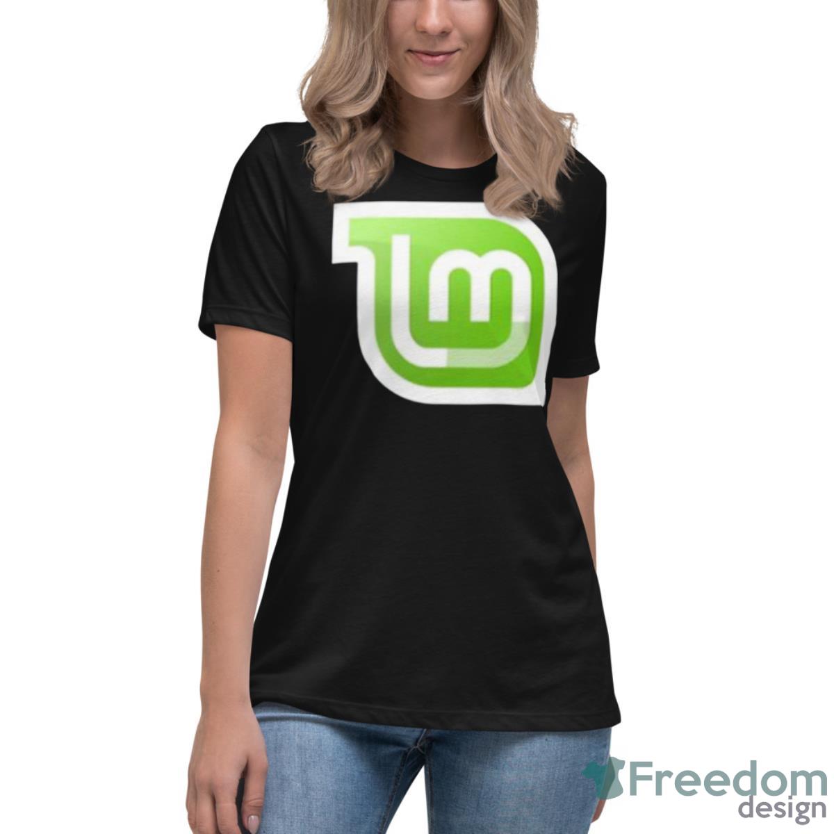 Linux Mint Icons Shirt - Womens Relaxed Short Sleeve Jersey Tee Linux Mint Icons Shirt - Womens Relaxed Short Sleeve Jersey Tee