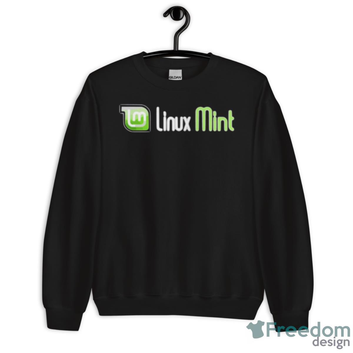 Logo Text Linux Mint Shirt - Unisex Crewneck Sweatshirt Logo Text Linux Mint Shirt - Unisex Crewneck Sweatshirt
