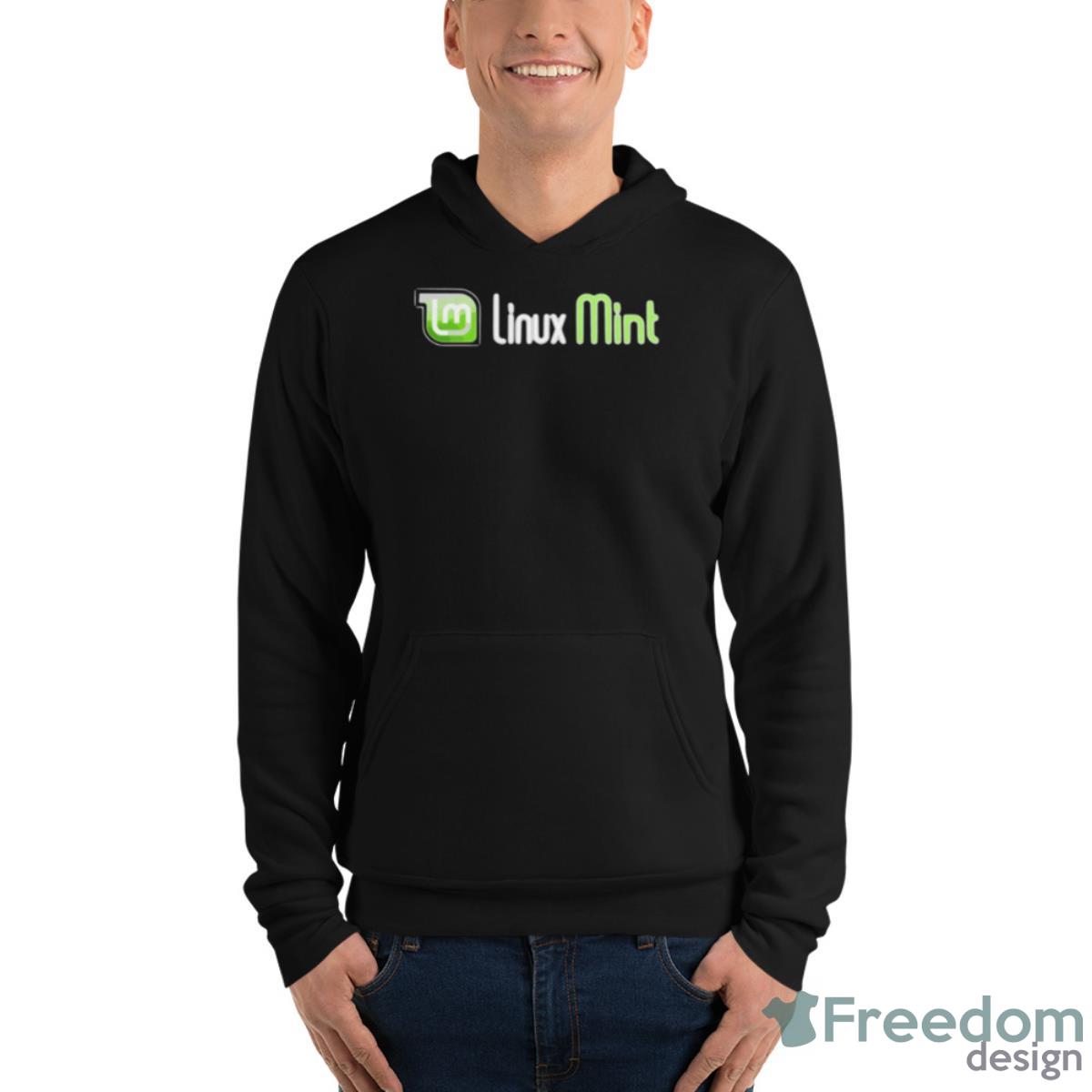 Logo Text Linux Mint Shirt - Unisex Fleece Pullover Hoodie Logo Text Linux Mint Shirt - Unisex Fleece Pullover Hoodie