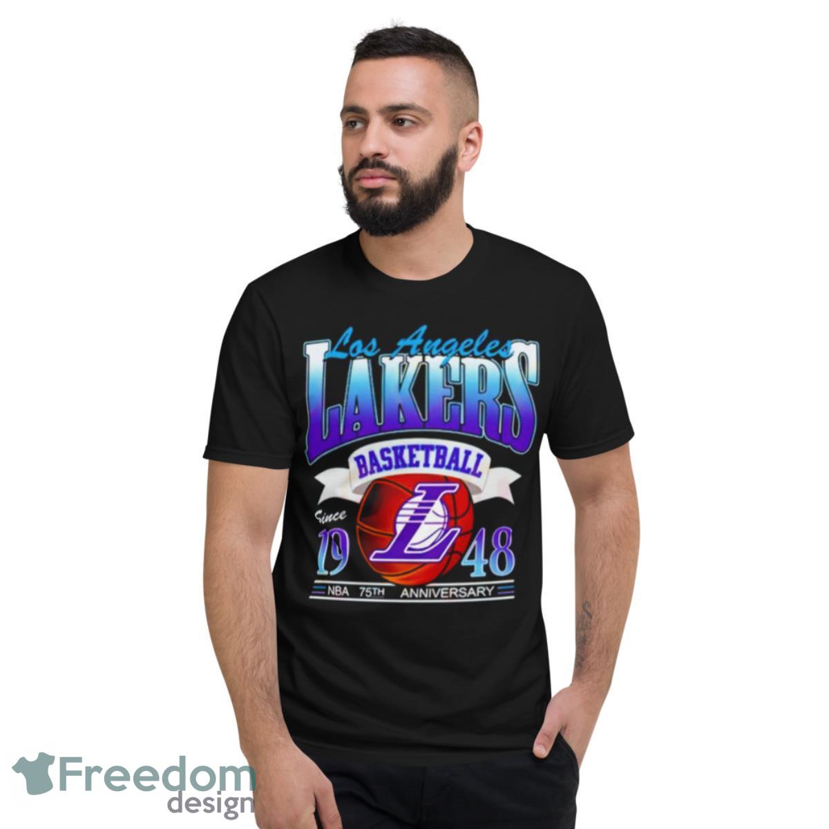 Los Angeles Lakers Basketball Since 1948 NBA 75th Anniversary Shirt - Short Sleeve T-Shirt