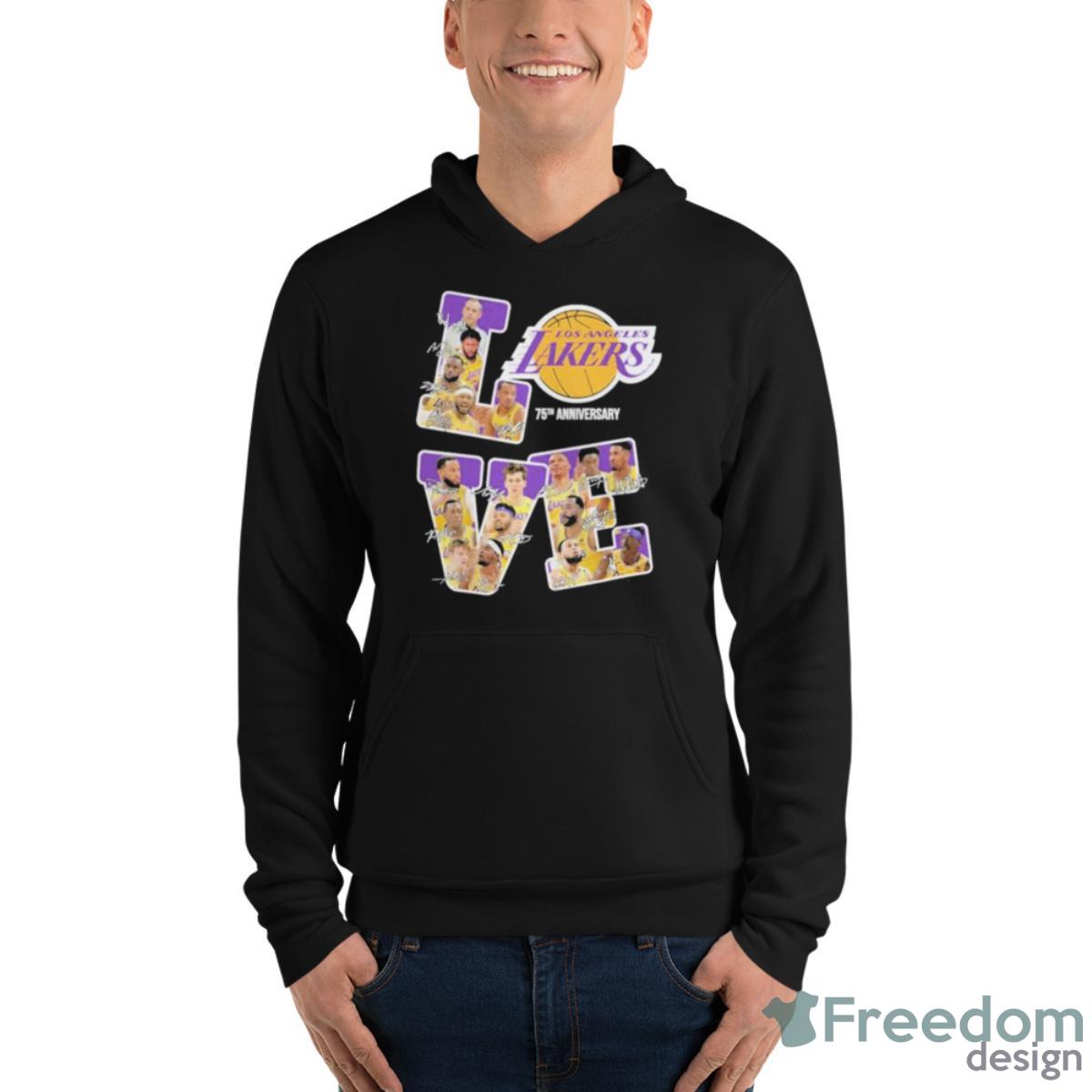 Los Angeles Lakers Love 2023 NBA Championship Signatures Shirt image Los Angeles Lakers Love 2023 NBA Championship Signatures Shirt - Unisex Fleece Pullover Hoodie