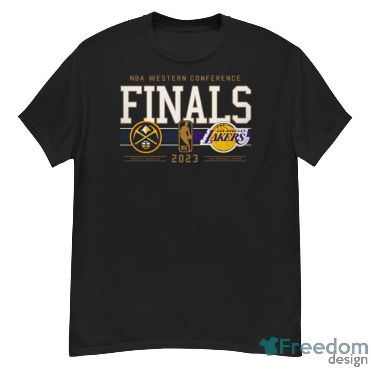 Los Angeles Lakers Vs. Denver Nuggets Sportiqe Unisex 2023 NBA Western Conference Finals Matchup Tri Blend T Shirt - G500 Men’s Classic T-Shirt