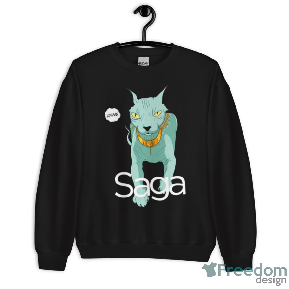 Lying Cat Cool Cat In Saga Comic Shirt - Unisex Crewneck Sweatshirt Lying Cat Cool Cat In Saga Comic Shirt - Unisex Crewneck Sweatshirt