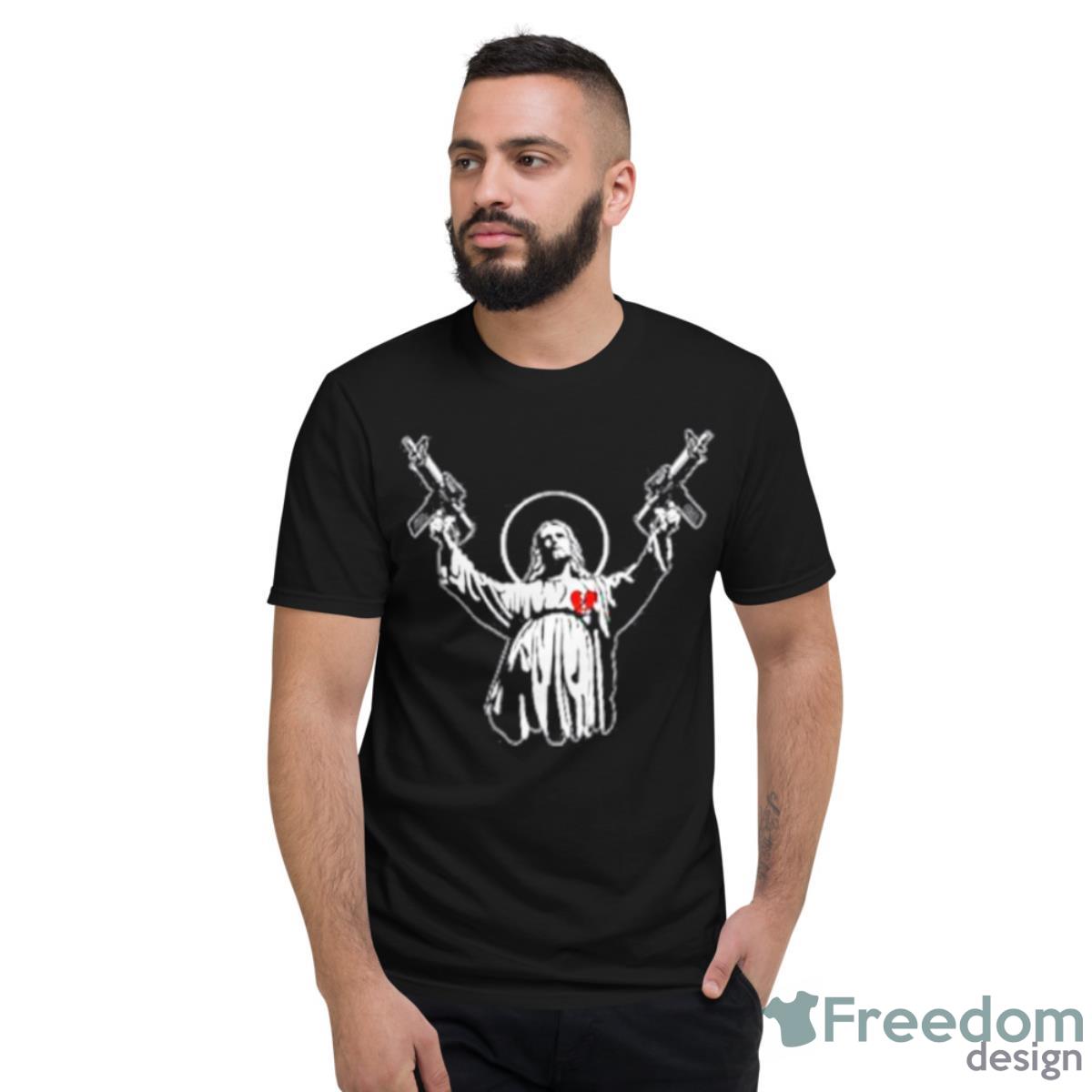 Machine Gun Christ Shirt - Short Sleeve T-Shirt