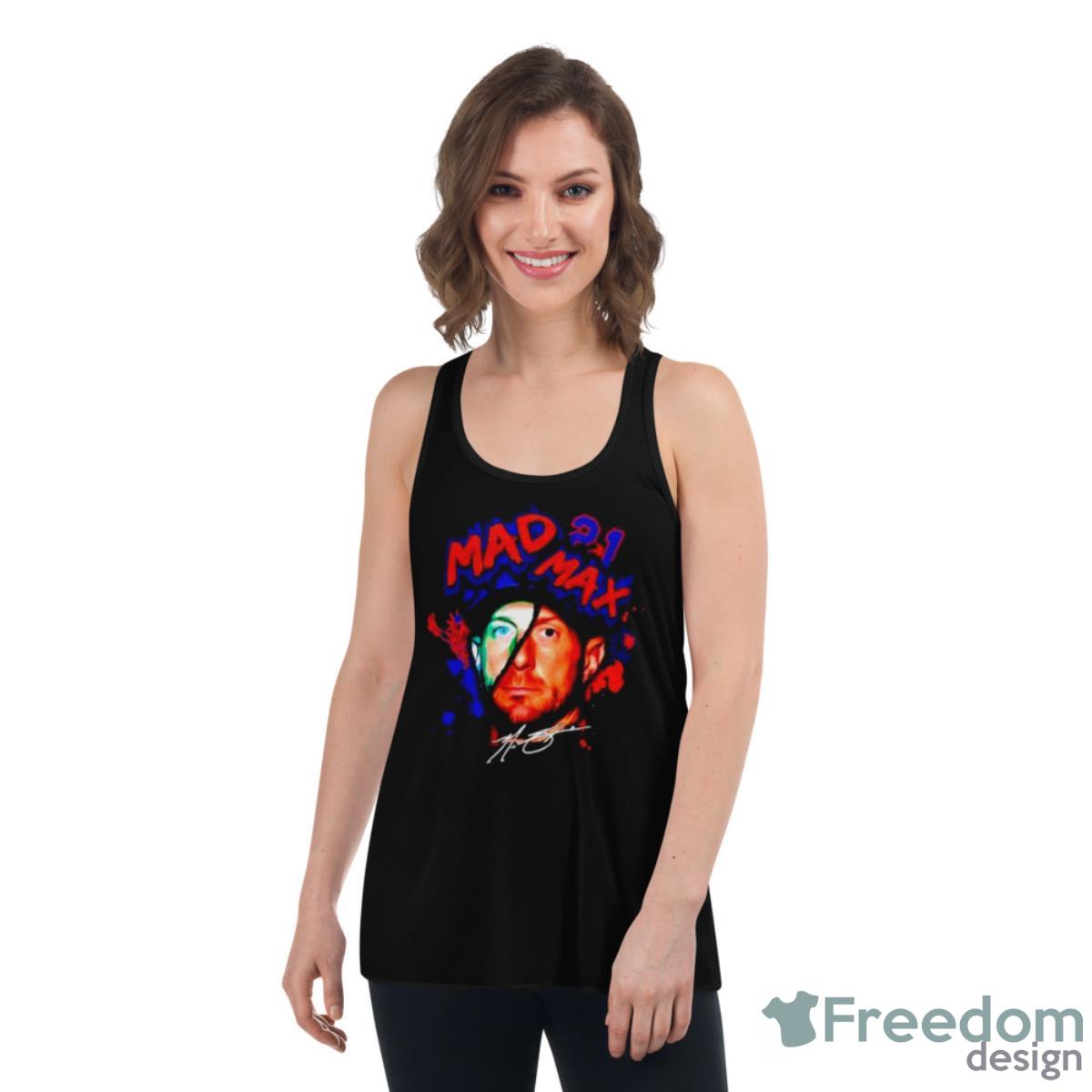 Mad Max Max Scherzer New York Mets Shirt - Womens Flowy Racerback Tank Mad Max Max Scherzer New York Mets Shirt - Womens Flowy Racerback Tank
