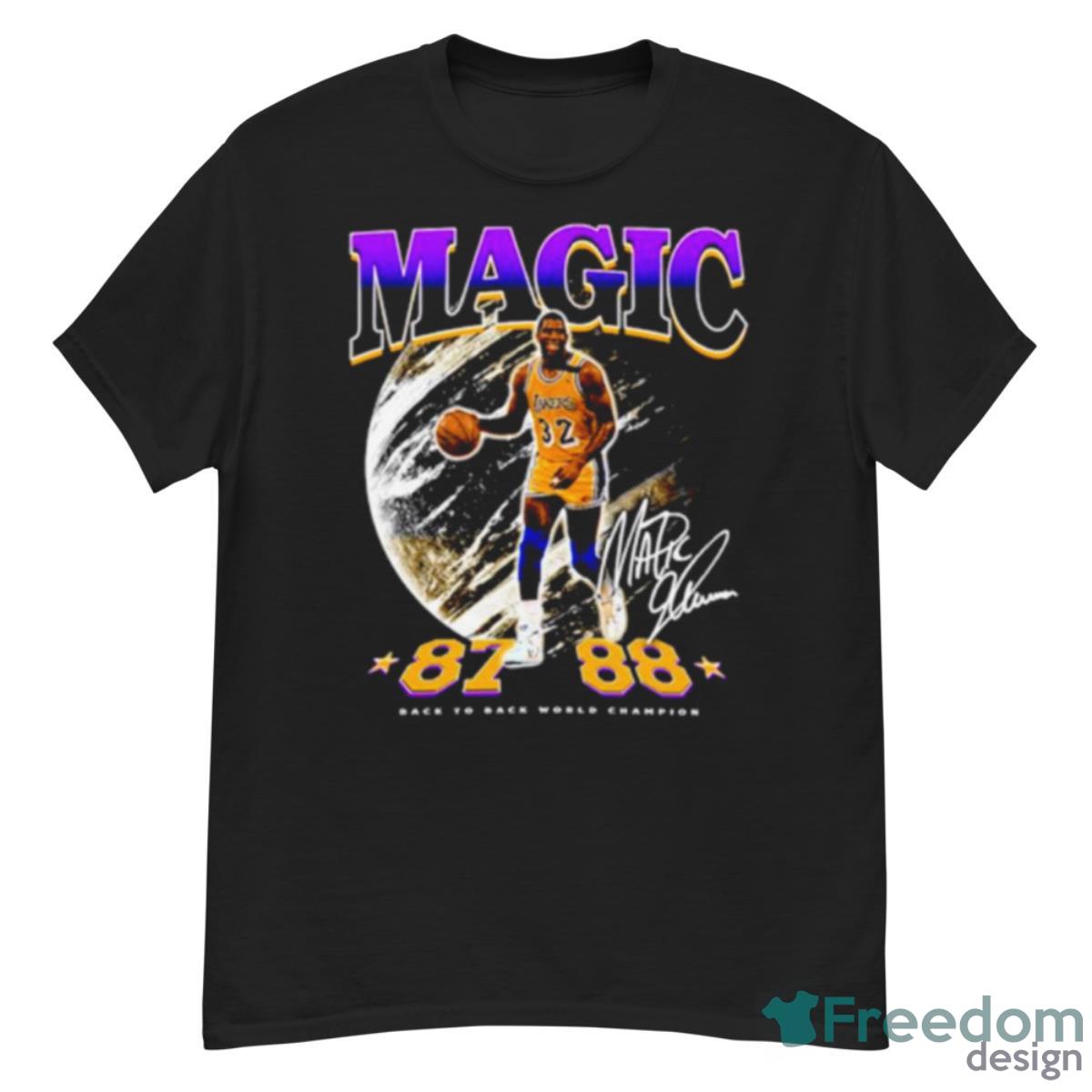 Magic Johnson 87 88 Back To Back World Champion Signature Shirt - G500 Men’s Classic T-Shirt