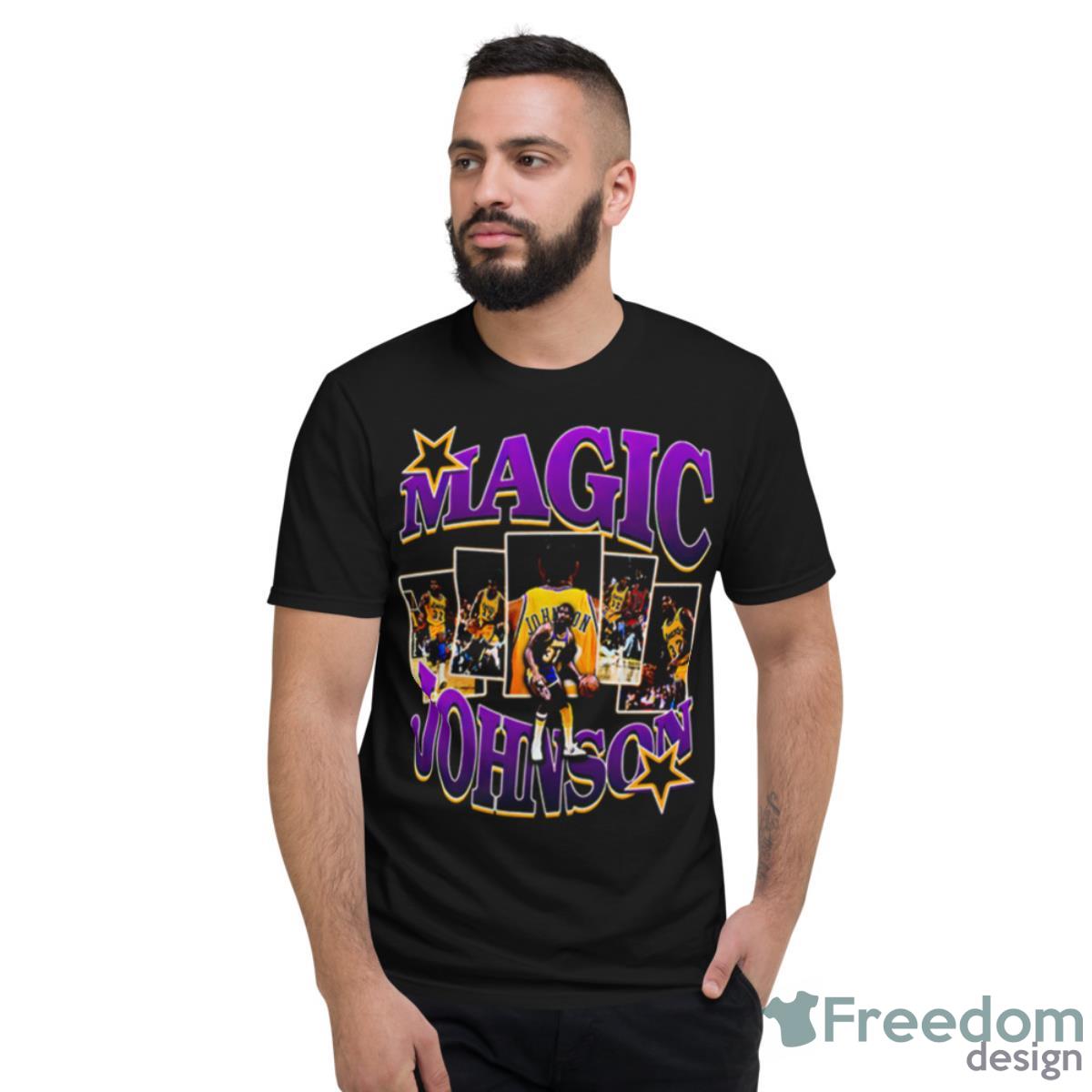 Magic Johnson Back To Back World Champion Shirt - Short Sleeve T-Shirt